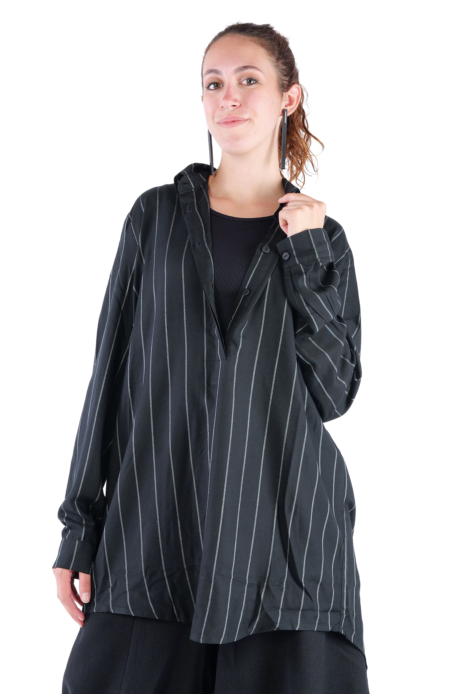 Polokragen Pullover - Black stripe - Aligato