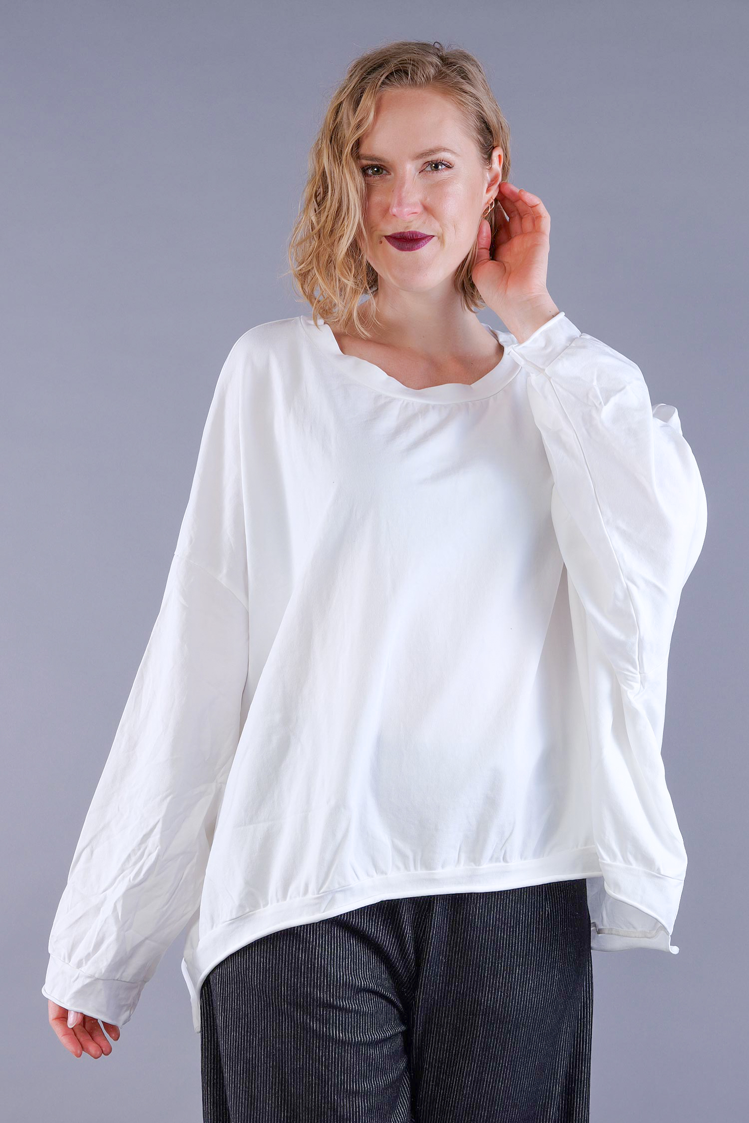 Oversize Pullover - Schnee - Handcare