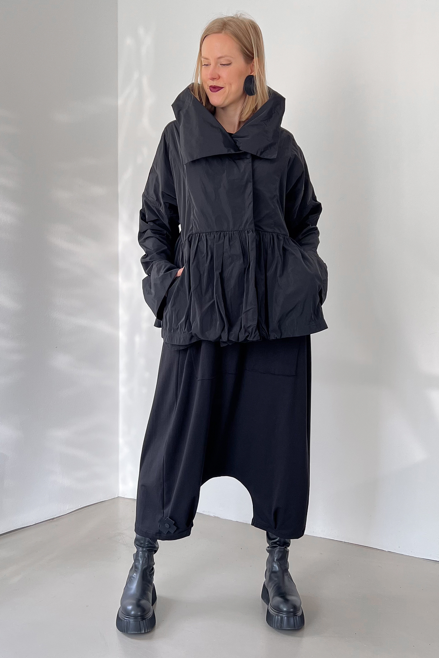 Taffeta weather jacket - Black -  SS26-79