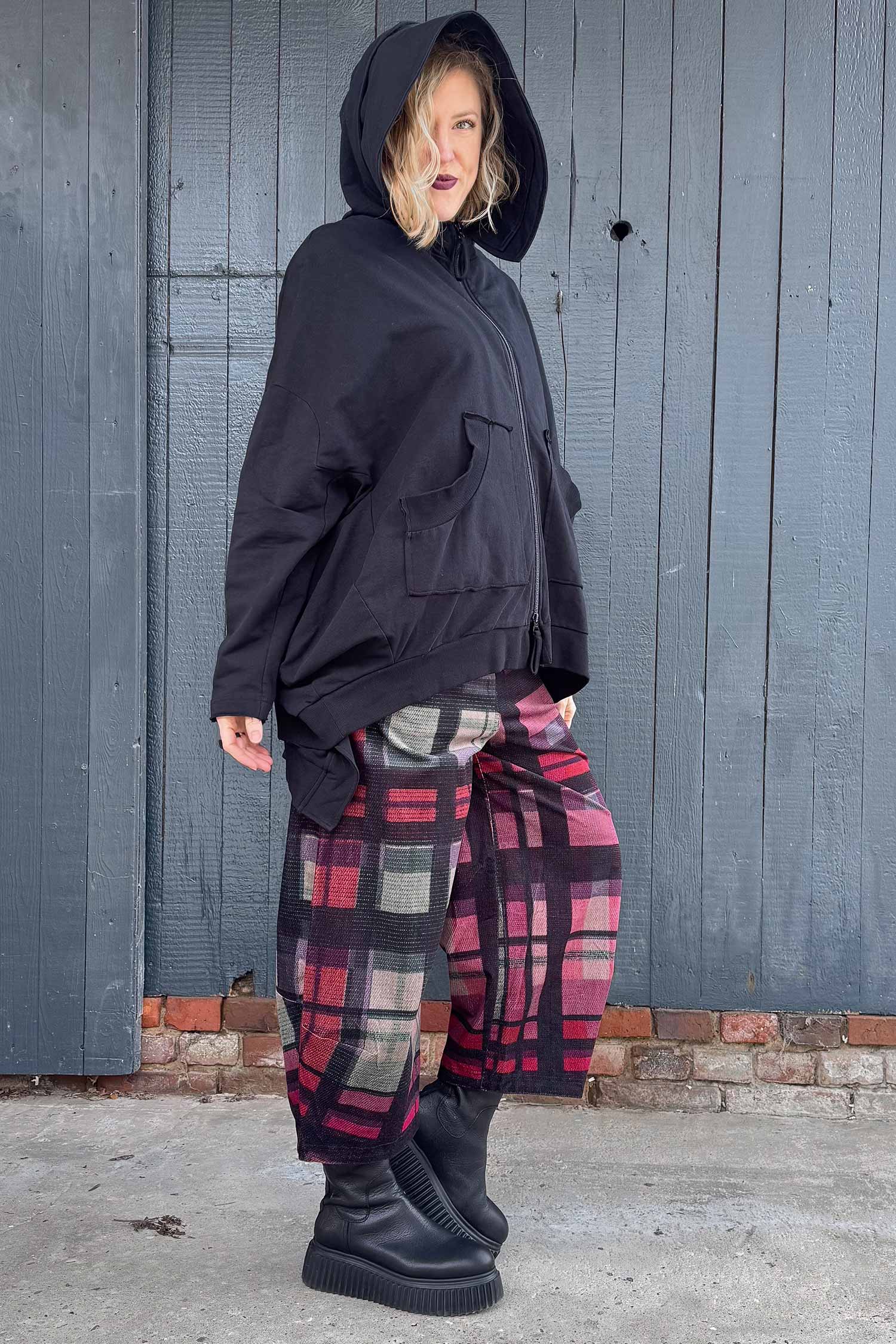 Oversize Sweatjacke - Schwarz - 2263251102