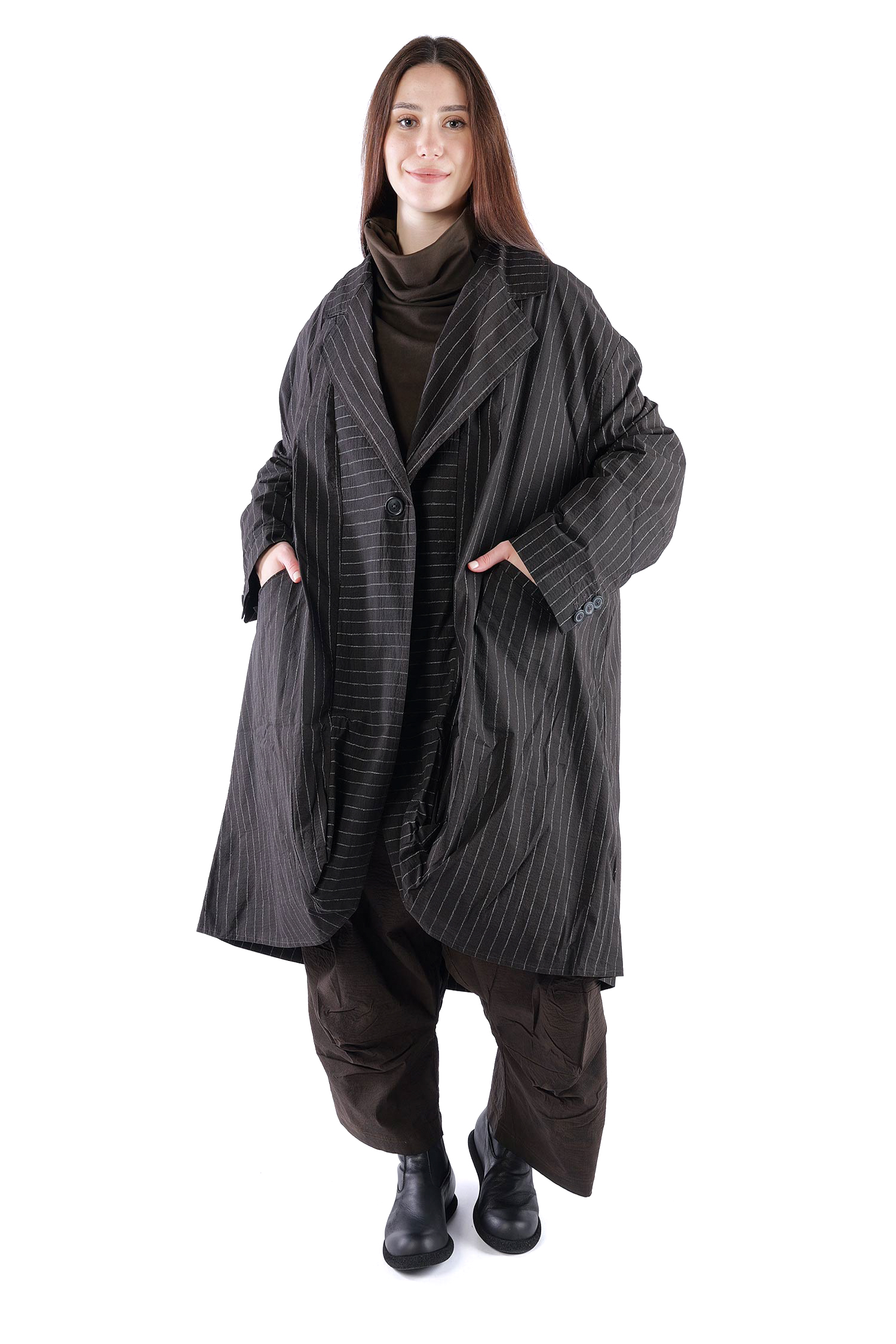 Oversize Stretchmantel - Umbra cloud stripe - 2261241210