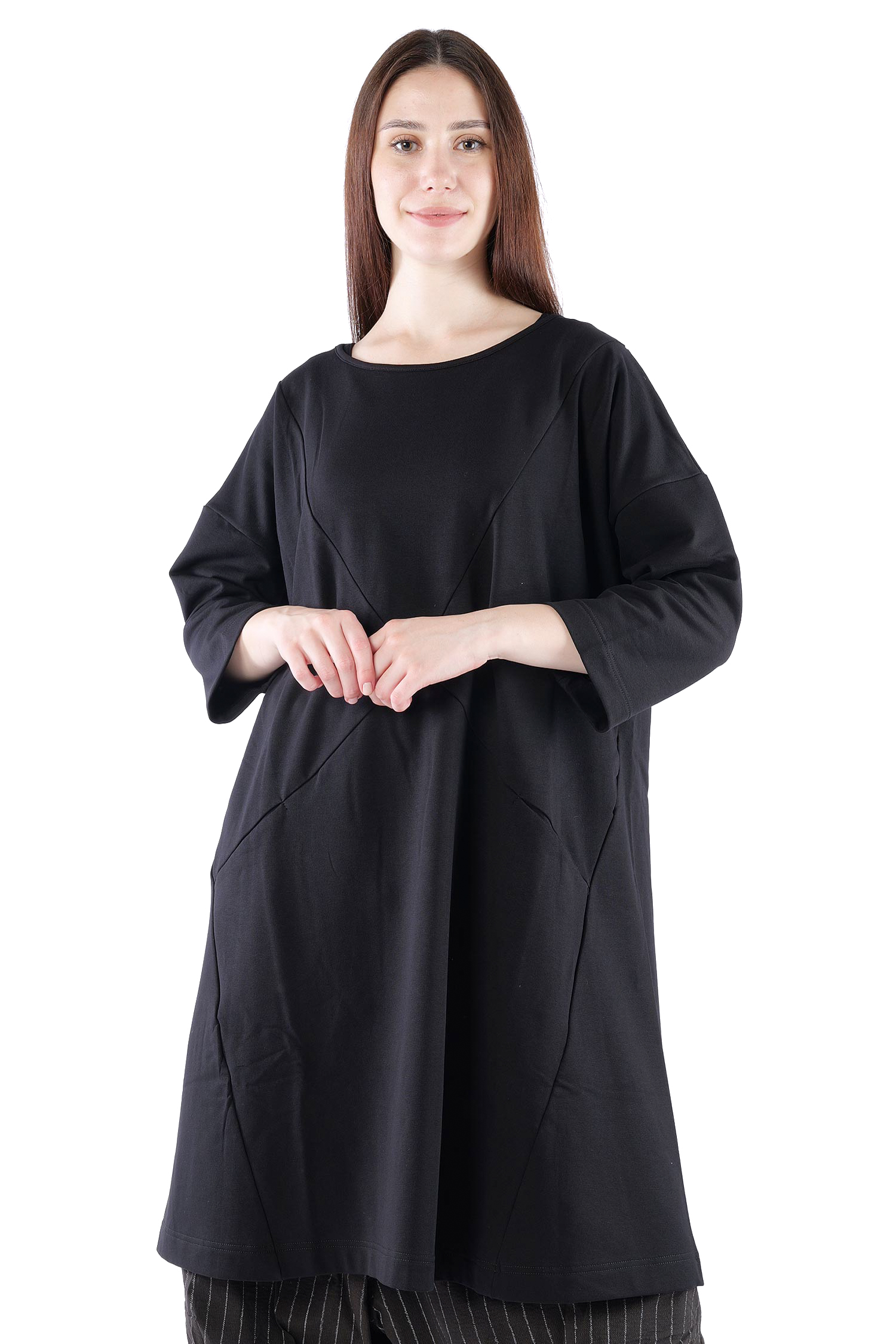 Sweattunika - Schwarz - U5865-U