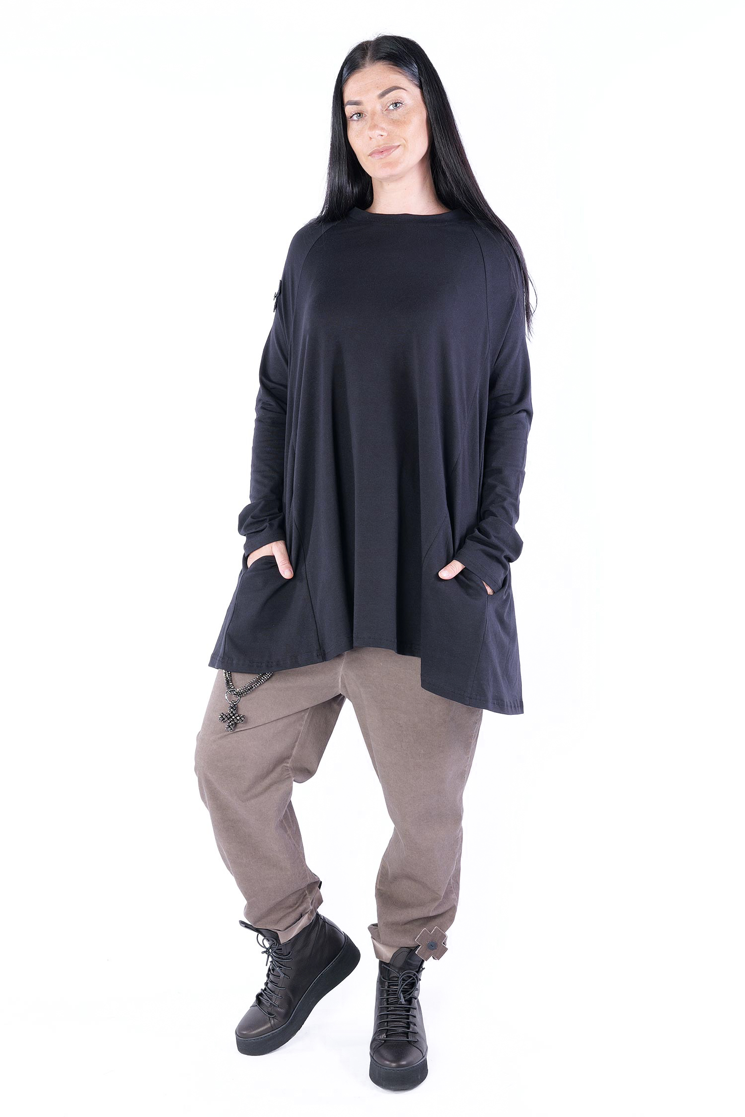 Oversize Shirt - Schwarz - 5075