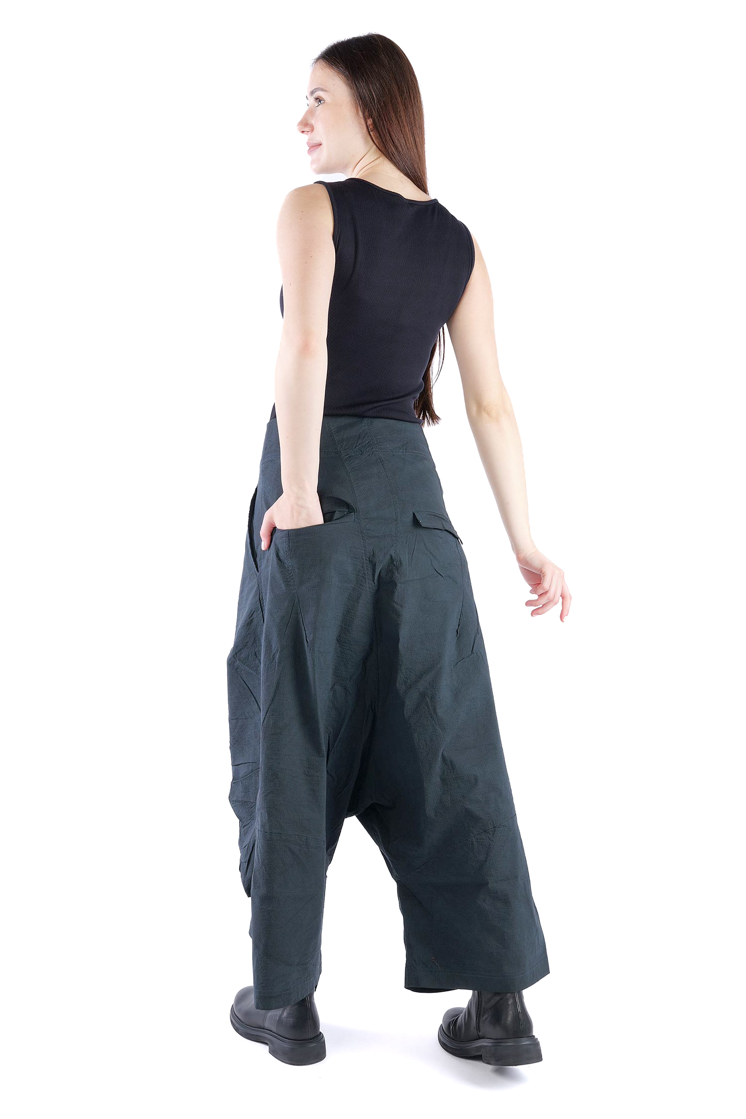 Weite Stretchhose - Petrol cloud - 2261240124