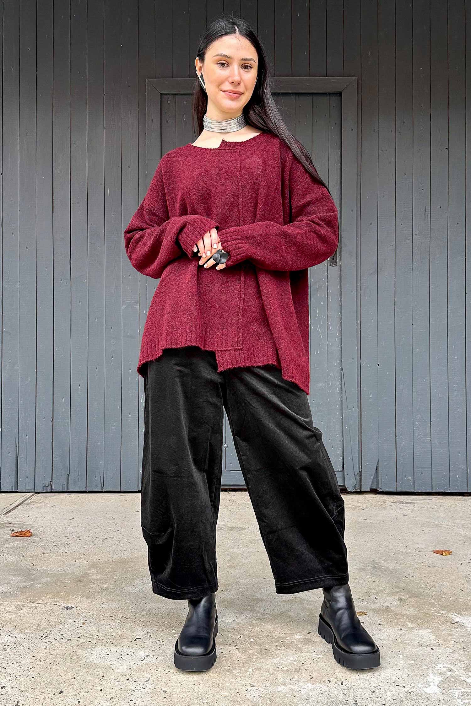 Knitted pullover - Lava melange - 2263310701