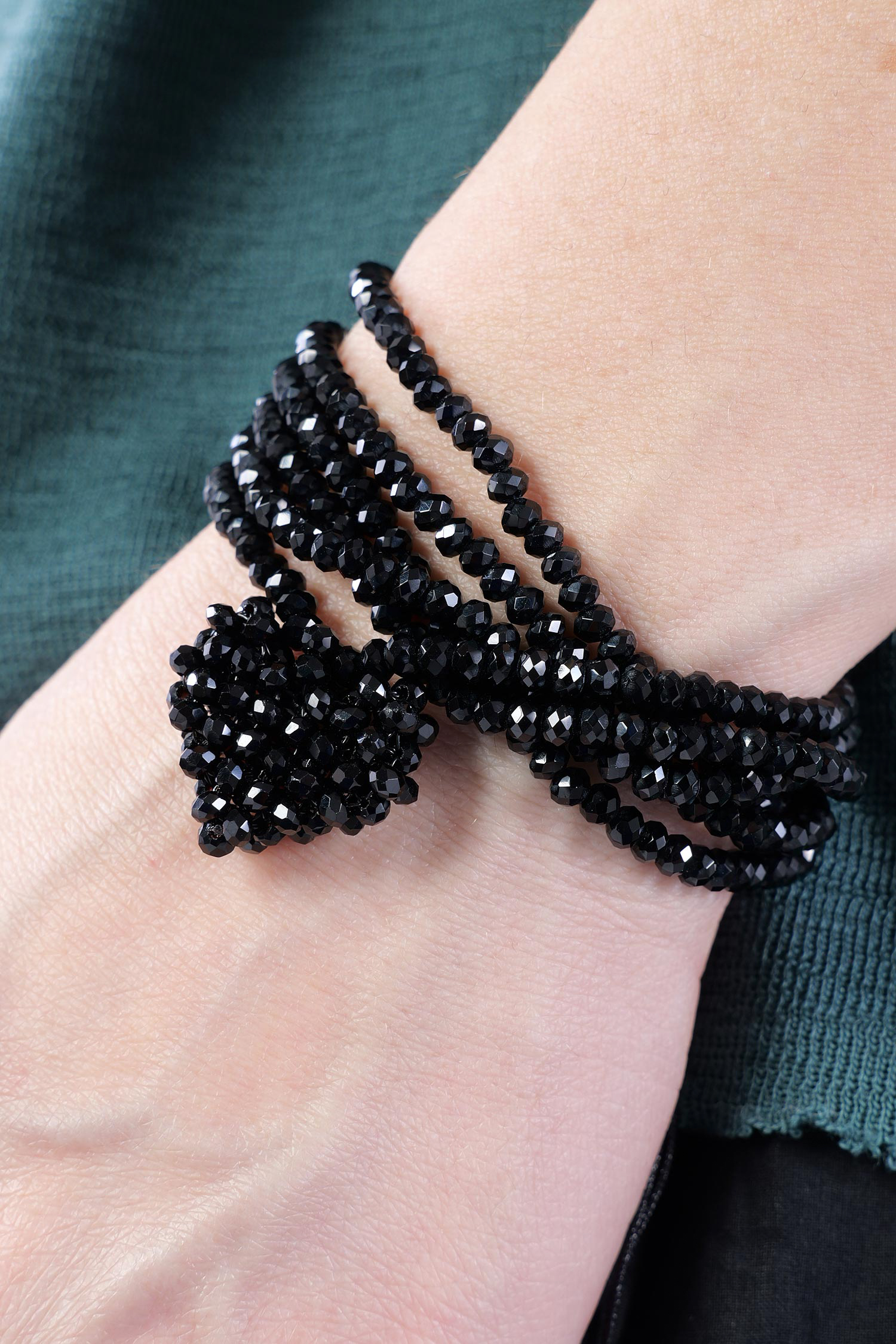 Armband mit Herz - Schwarz - 1618