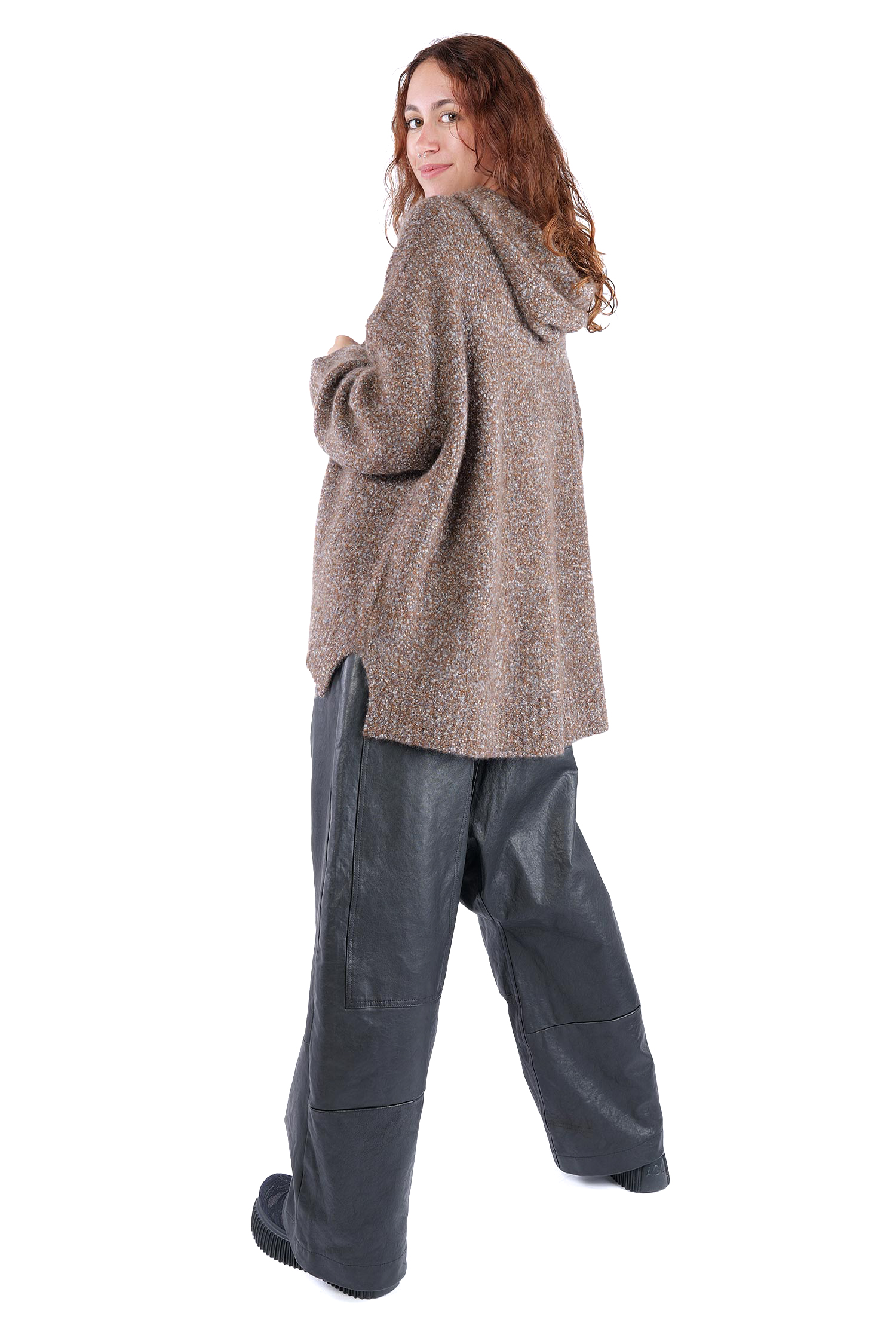 Bouclé Hoodie - Raven - 26146