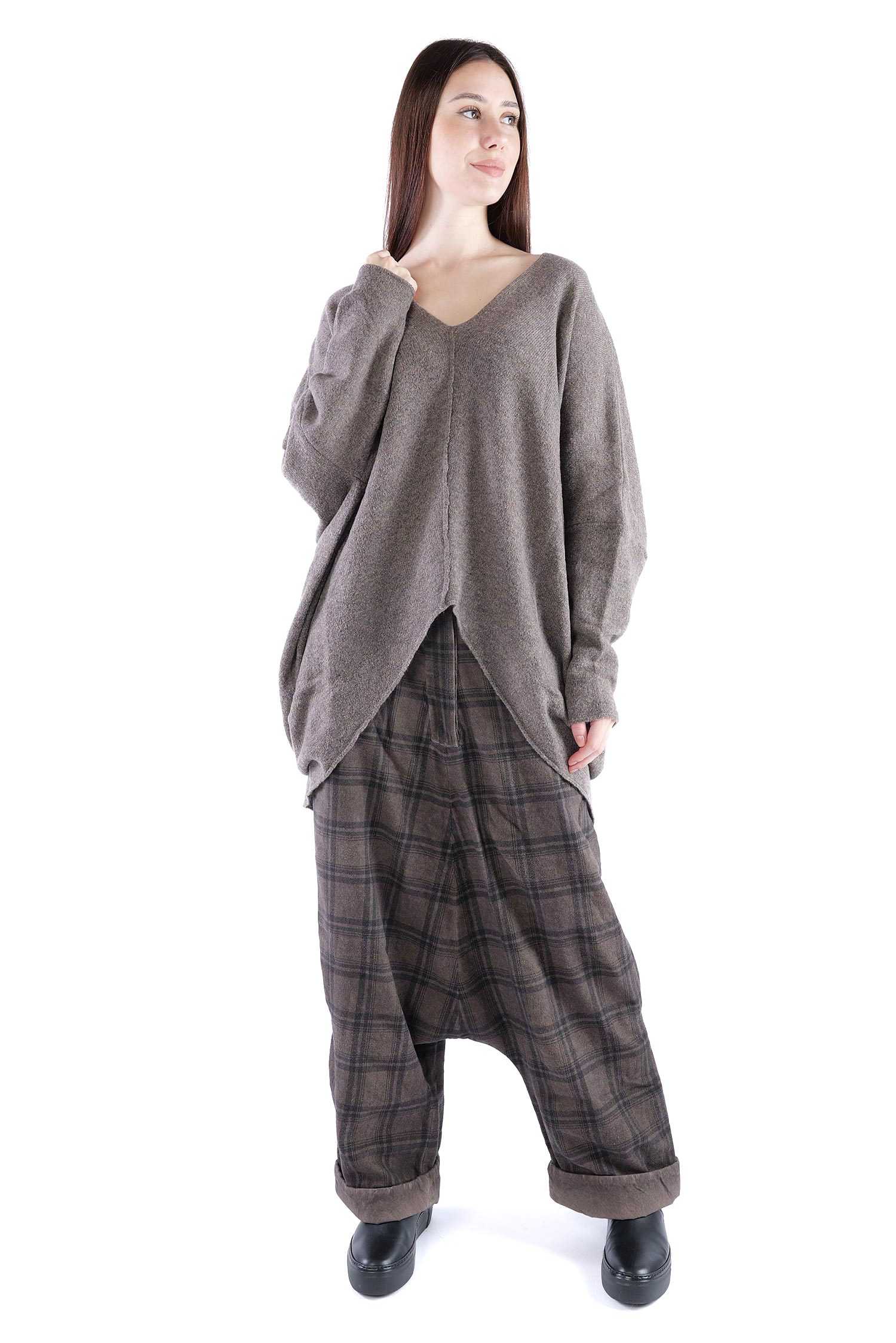 Feinstrick Pullover - Faded brown - Jojo
