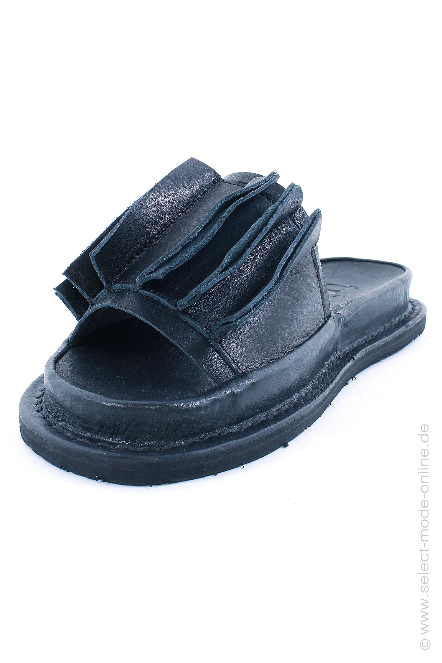 Leather sandals - Black - Slate