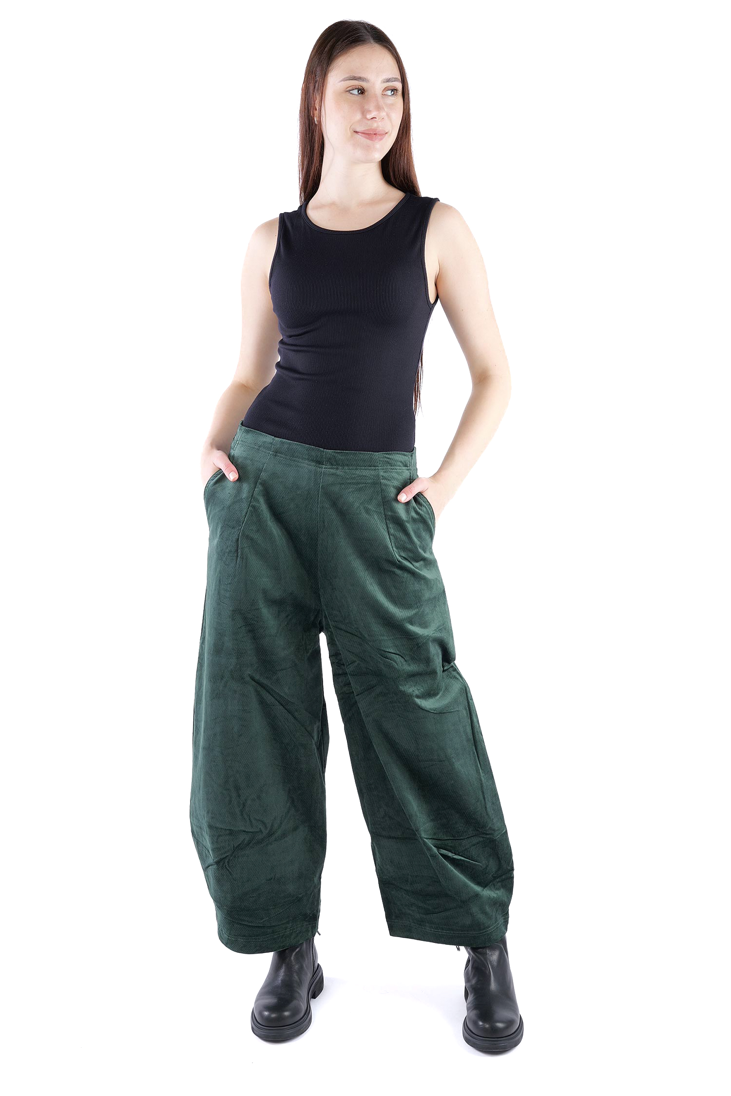 Feincord Hose - Forest - 2263230114