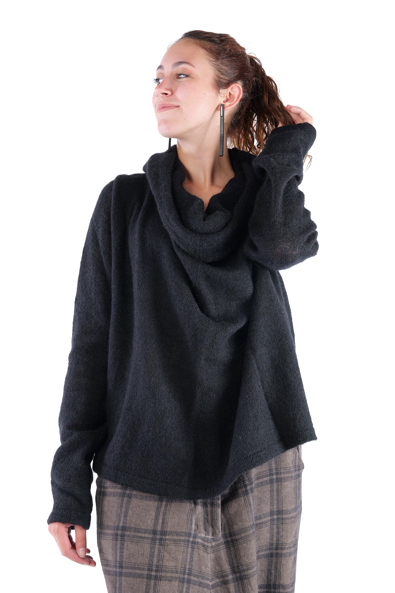 Feinstrick Pullover - Schwarz - Samarit