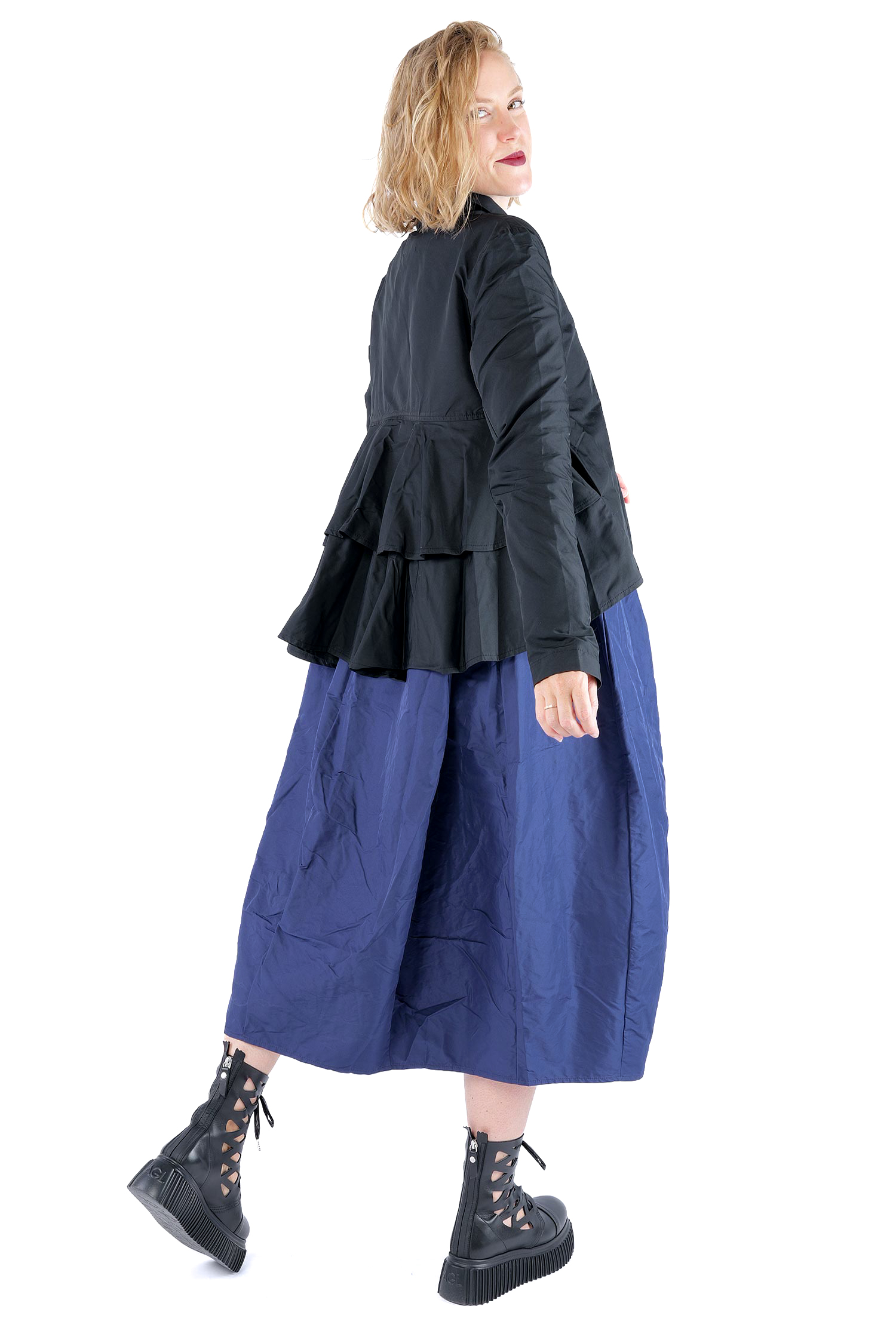 Taftjacke - Schwarz - 8079