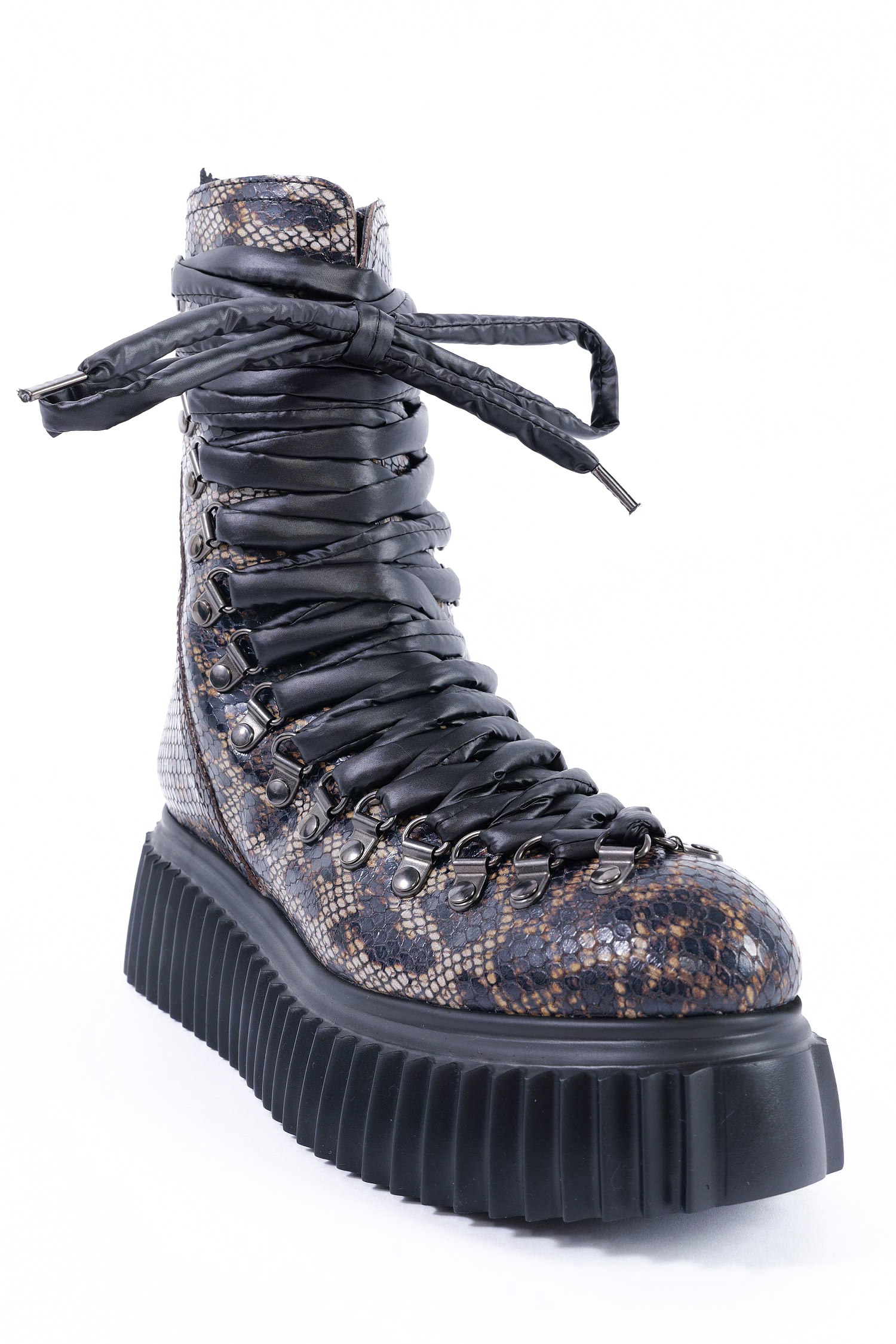 Schnür-Boots - Leo / Taupe-Nero - Dromo