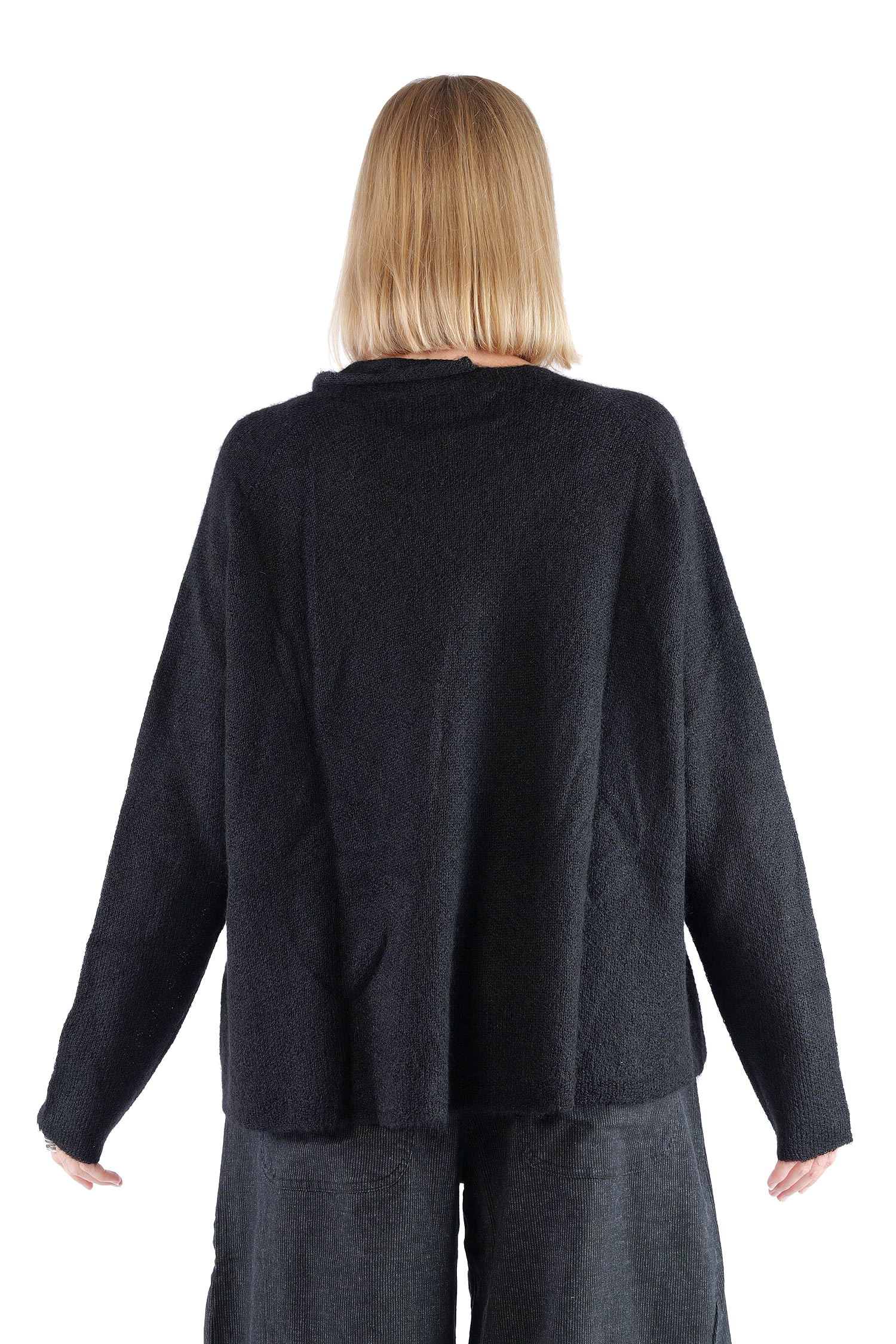 Oversize Strickpullover - Schwarz - 2262450703