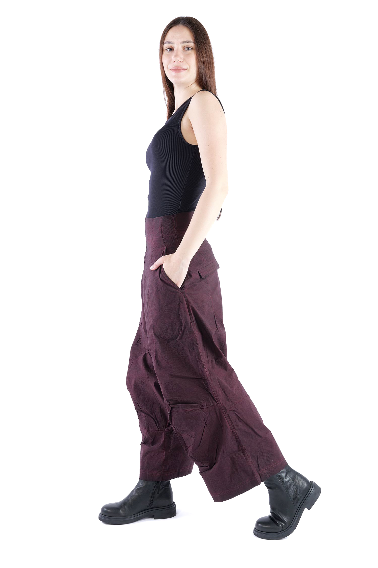 Weite Stretchhose - Purple cloud - 2261240124