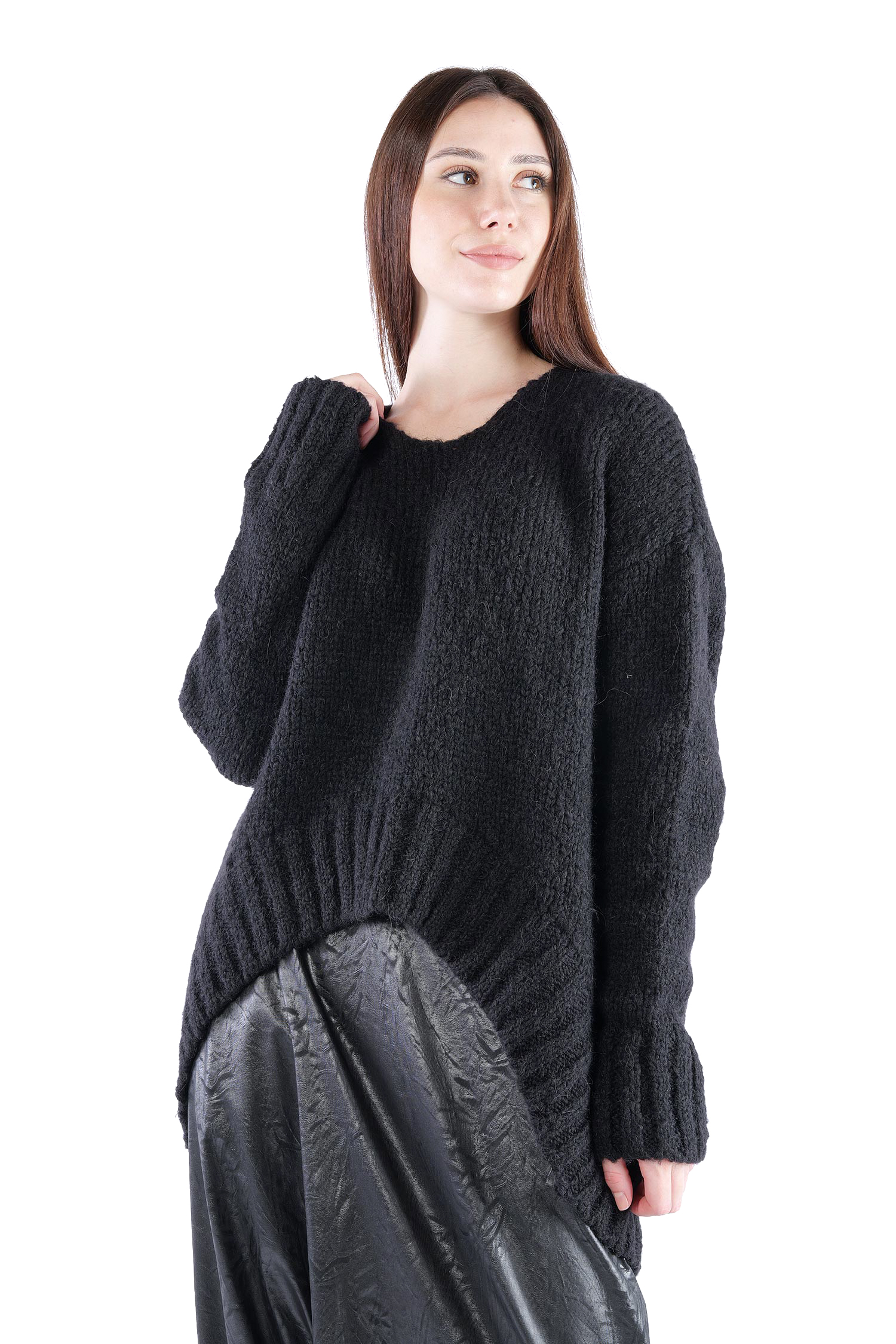 Oversize Strickpullover - Schwarz - Frantic
