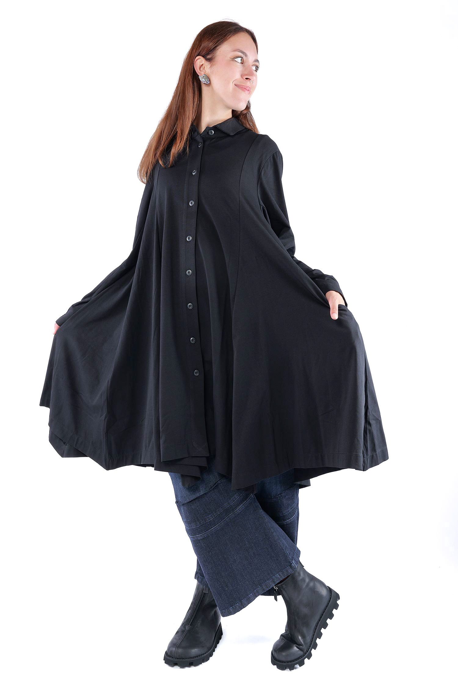 Mantelkleid - Schwarz - 26.2-KHS202