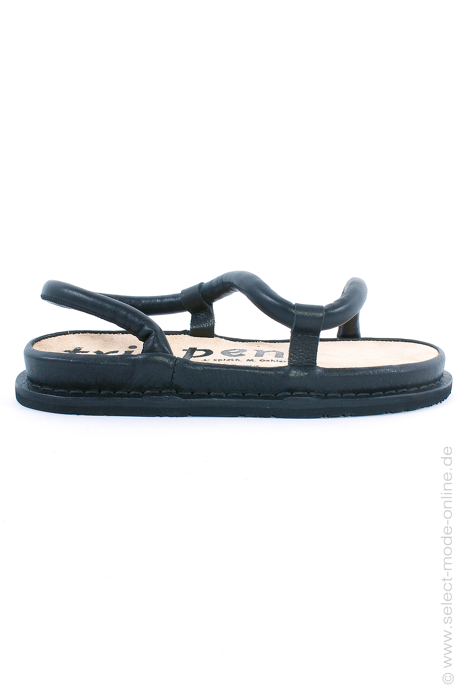 Leather sandals - Black - Zigzag