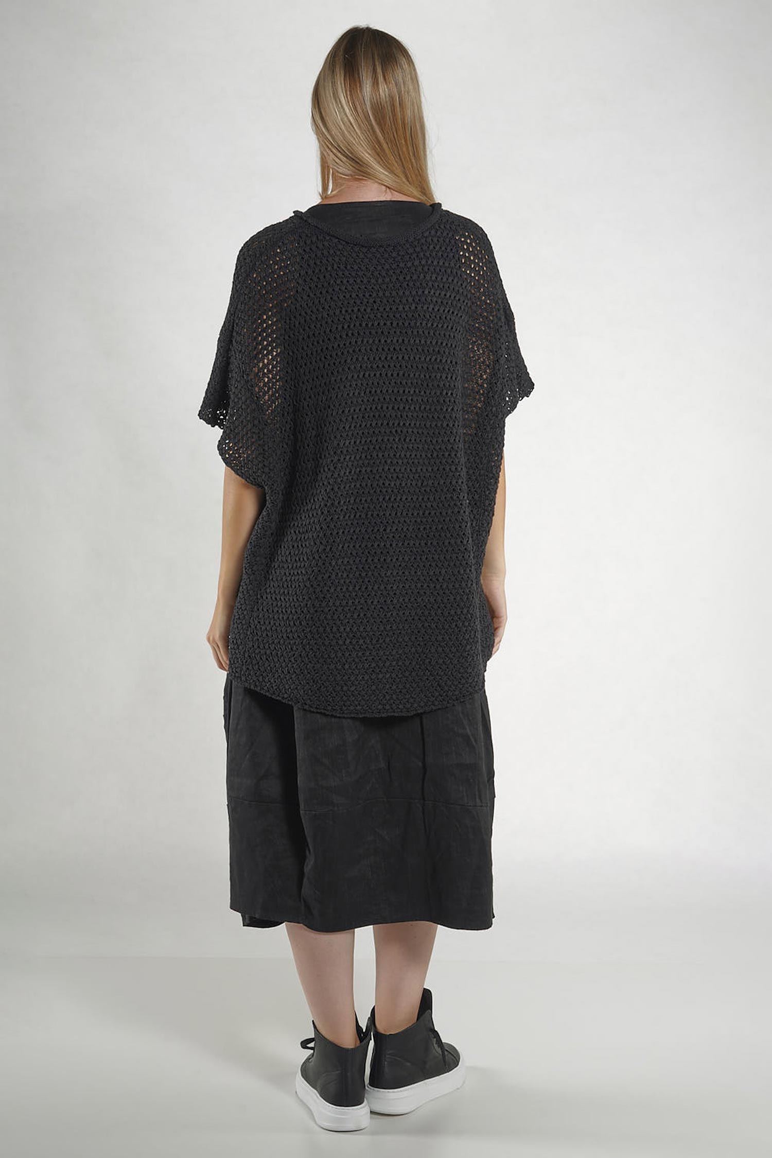 Grobstrick Shirt - Schwarz - 1263730702