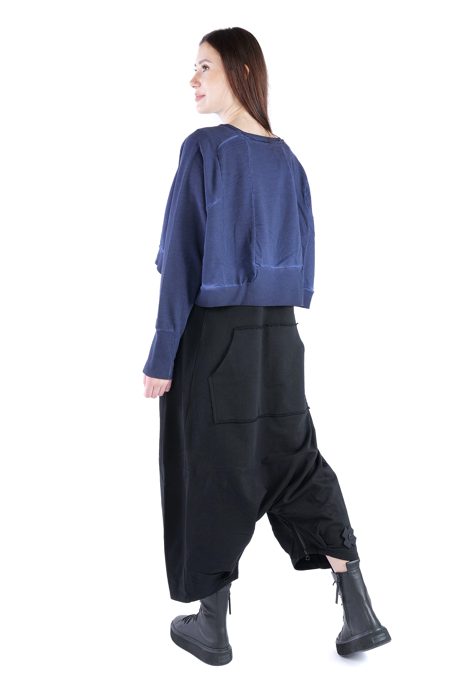 Kurzer Sweatpullover - Ocean print - 2137