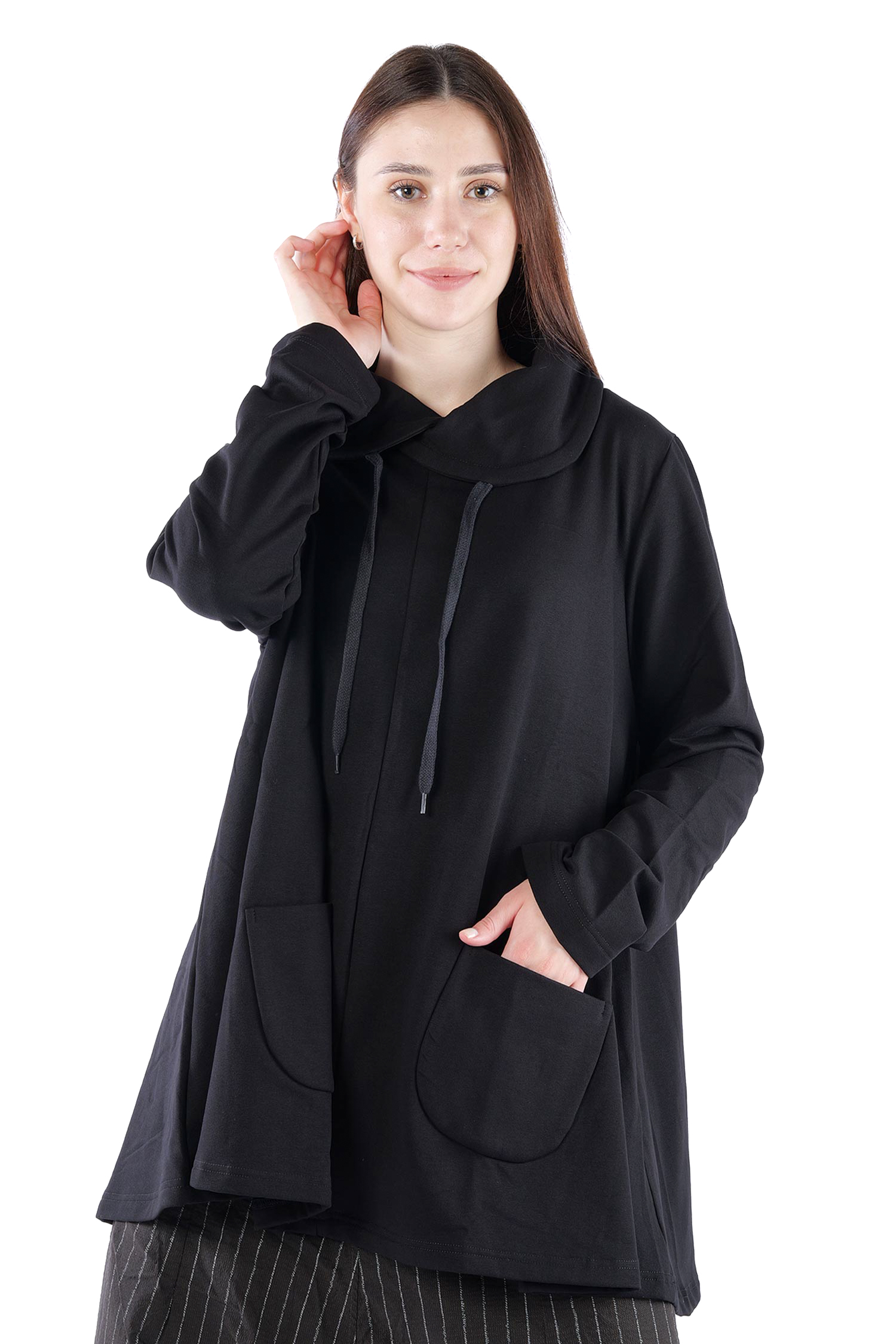 Sweatpullover - Schwarz - U1663-U
