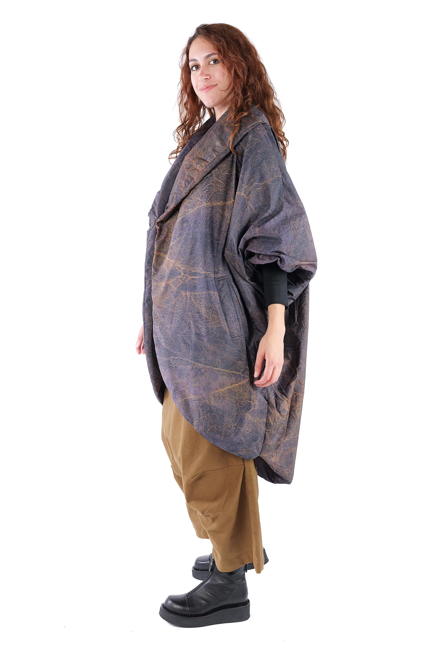 Oversize Wintermantel - Cognac Quartz - SX115