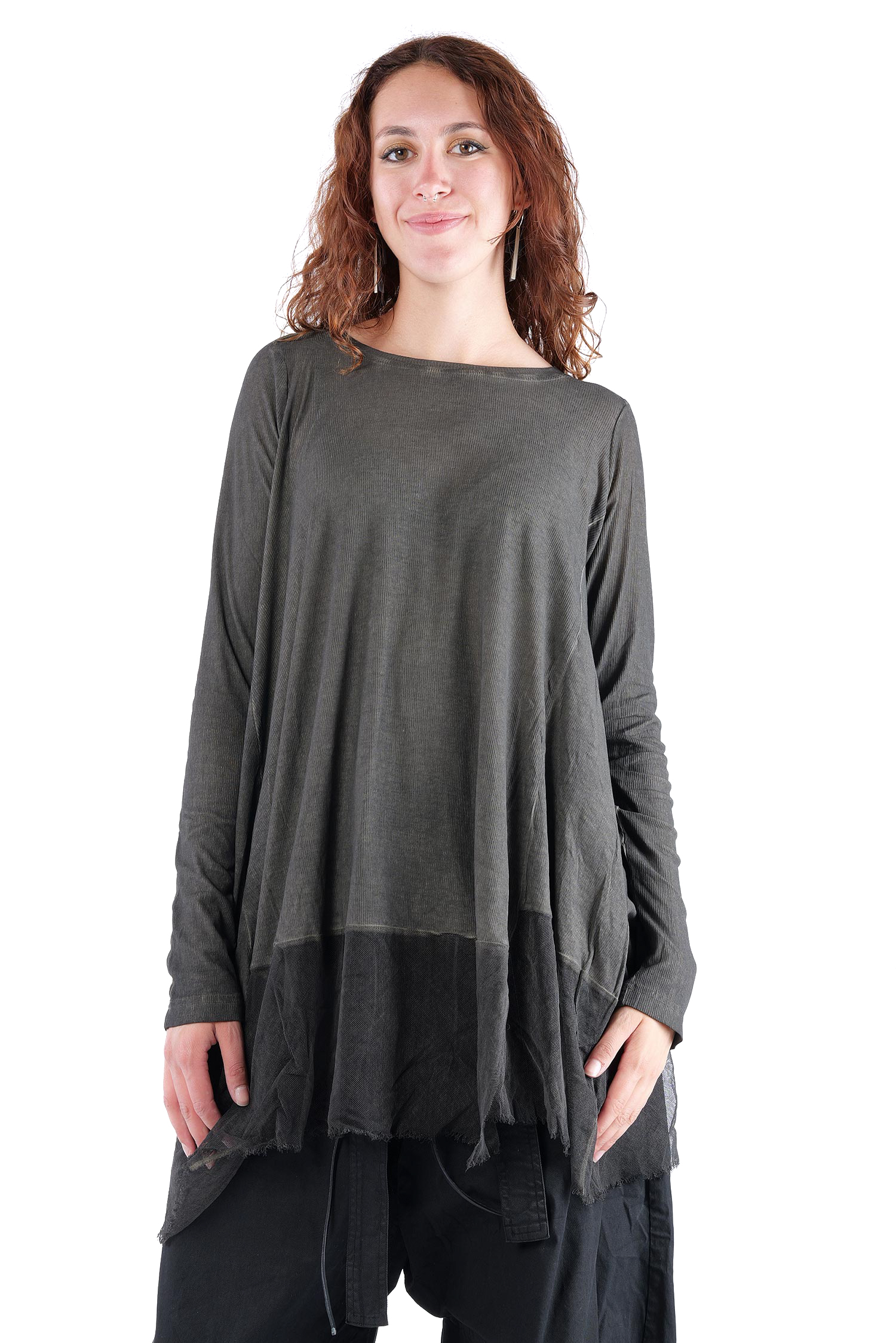 Rippjersey Tunika - Black cloud - 2262340904