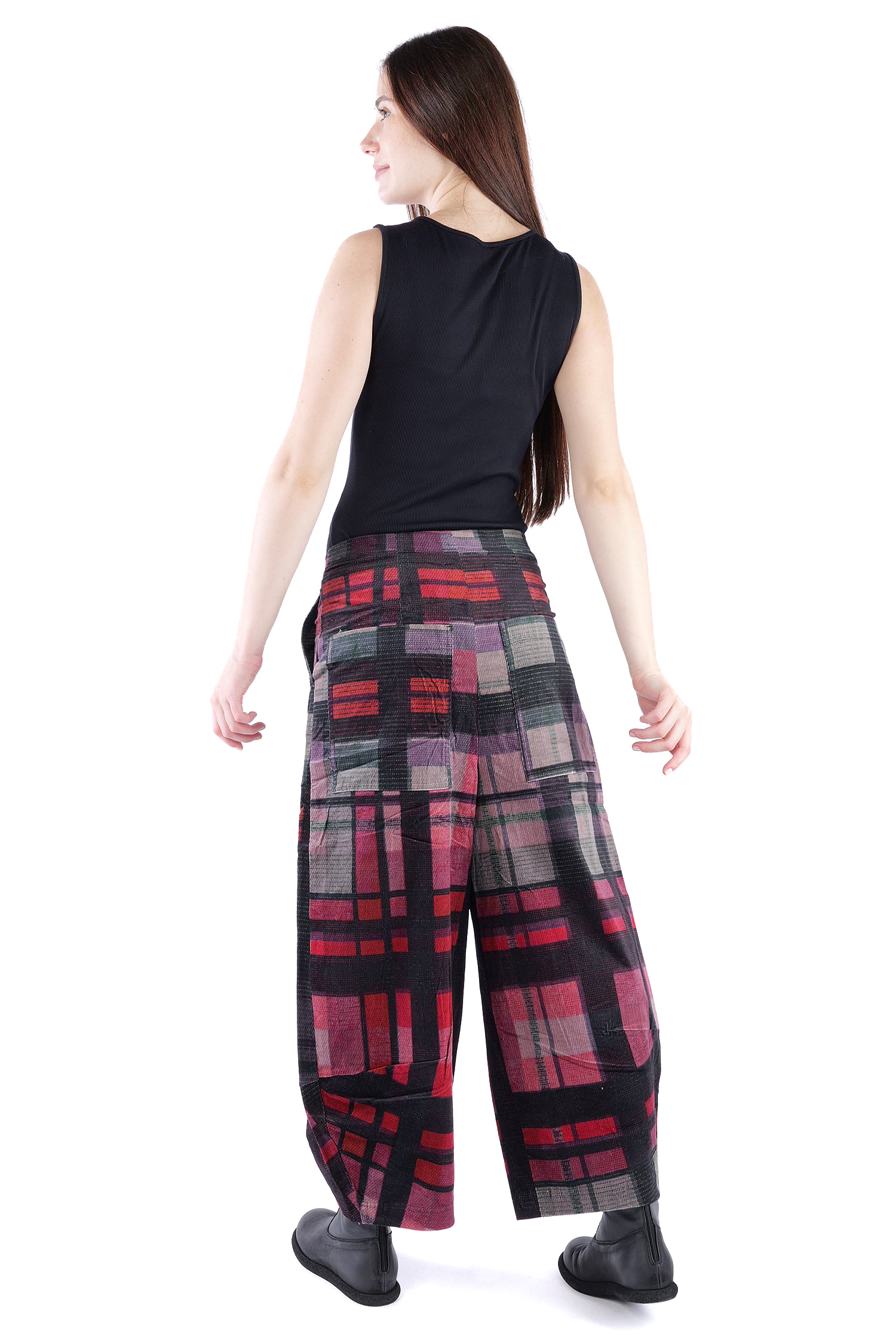 Feincord Hose - Check multicolor - 2263230104