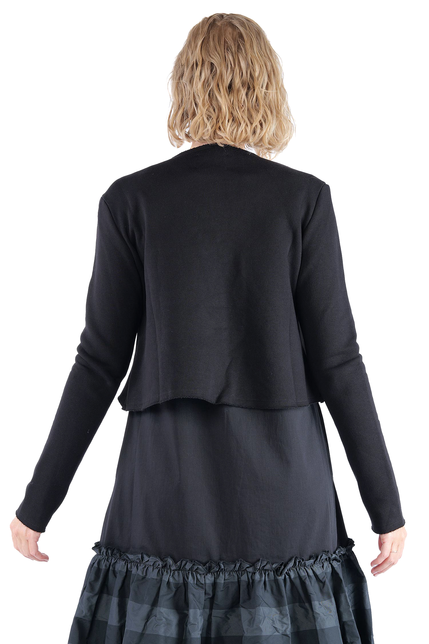 Kurze Sweatjacke - Schwarz - 2121