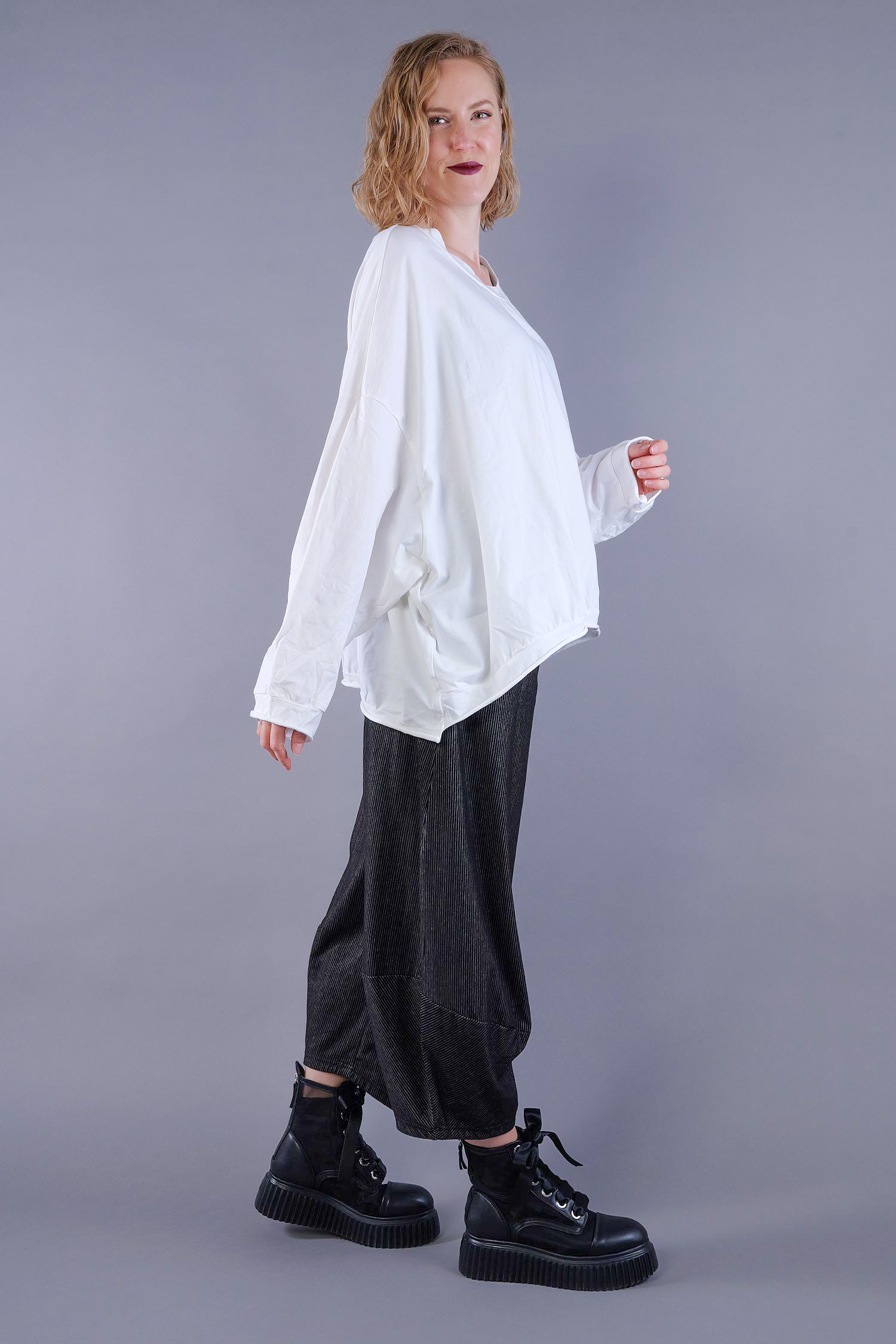 Oversize Pullover - Schnee - Handcare