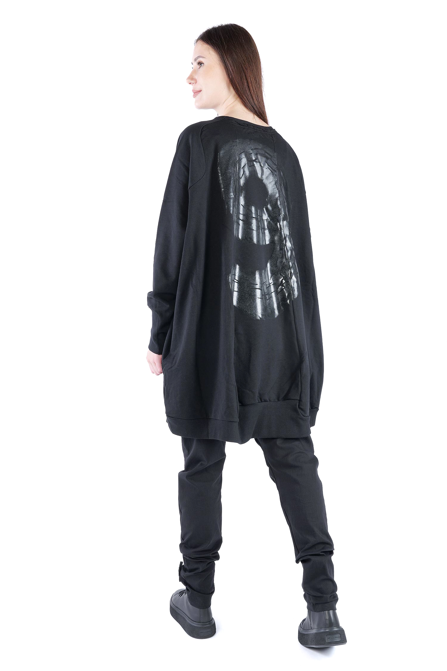 Oversize Sweatpullover - Black print - 2139