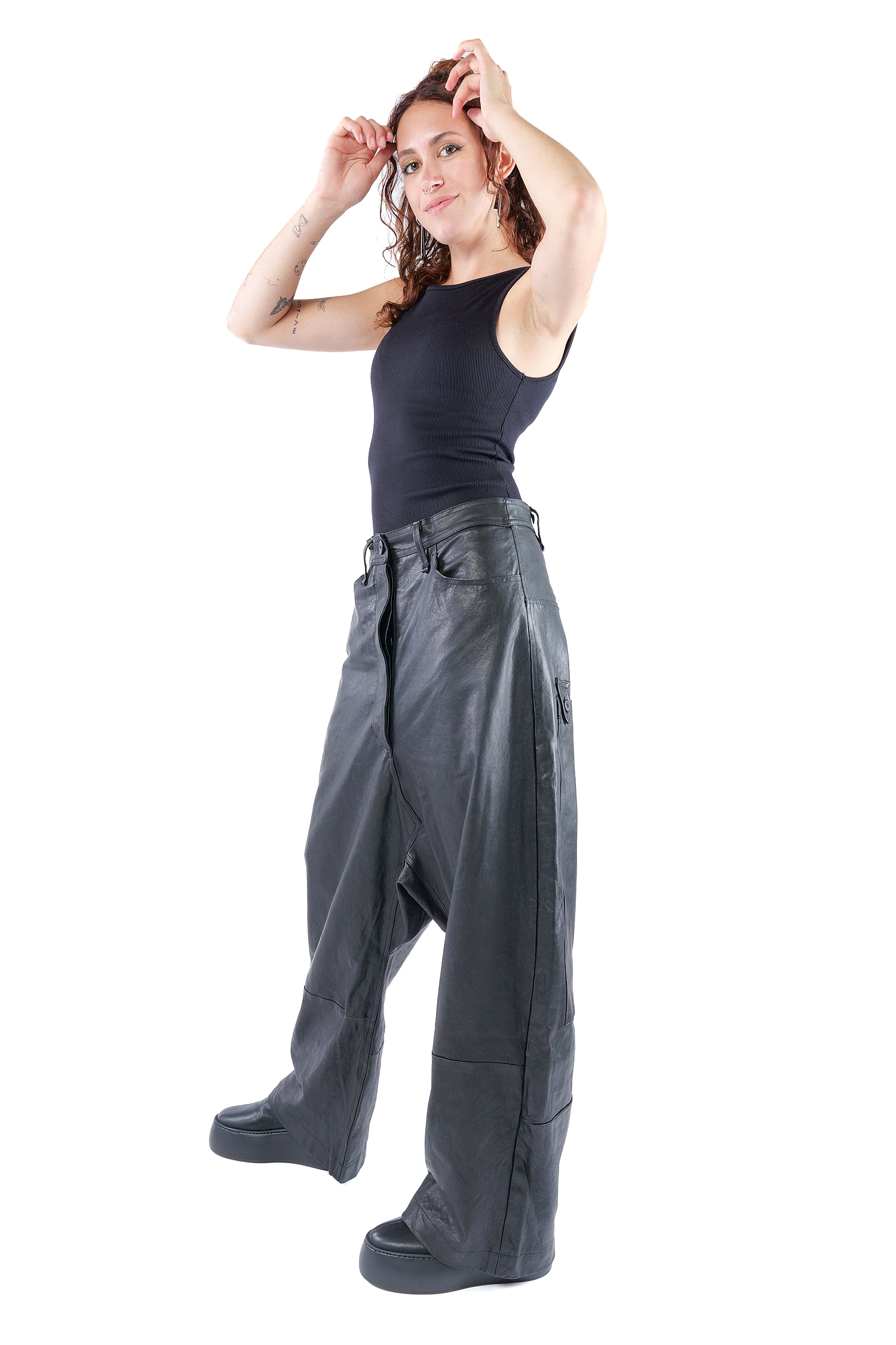 Lederhose - Schwarz - 2262480105