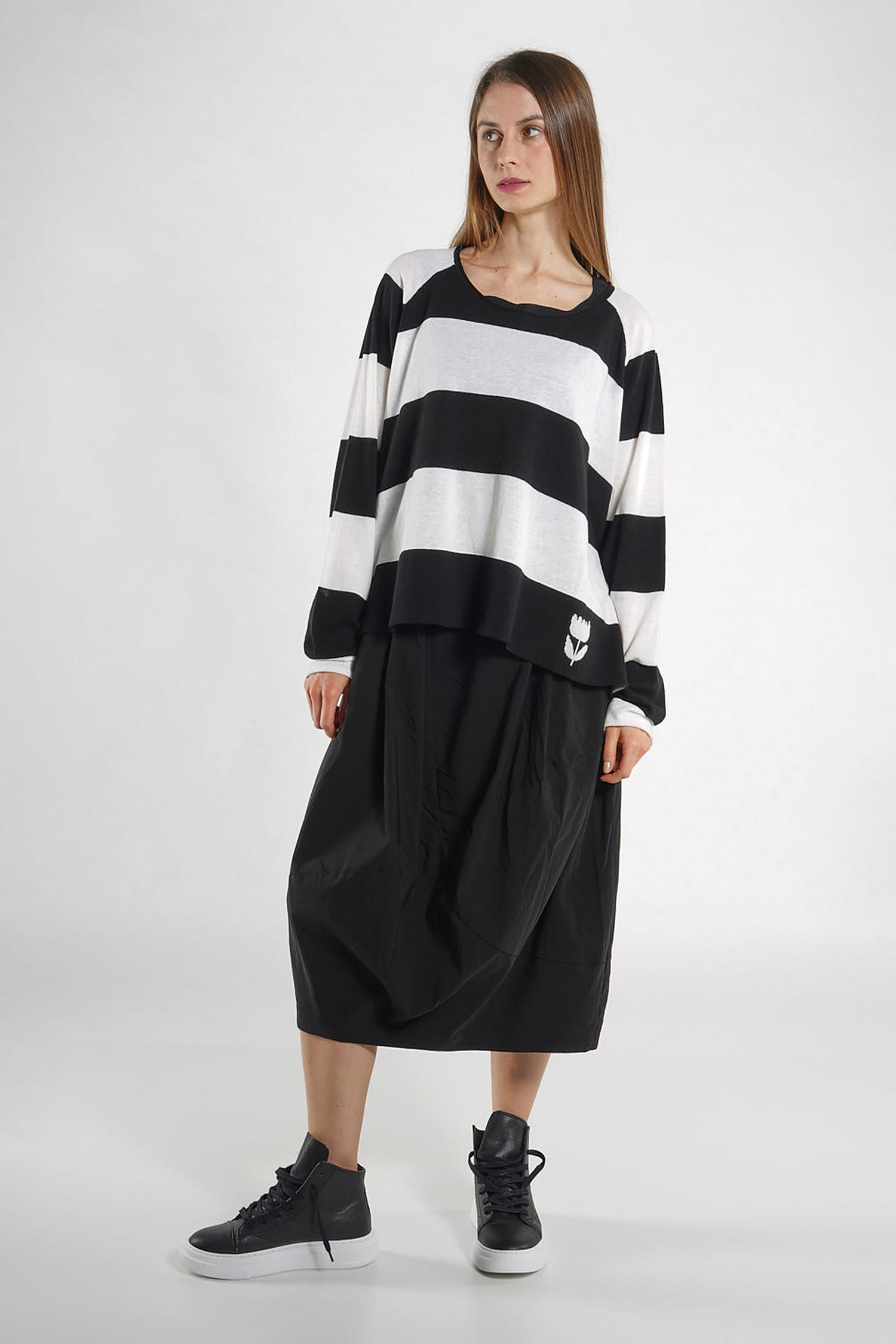 Feinstrickpullover - Schwarz - 1263330711