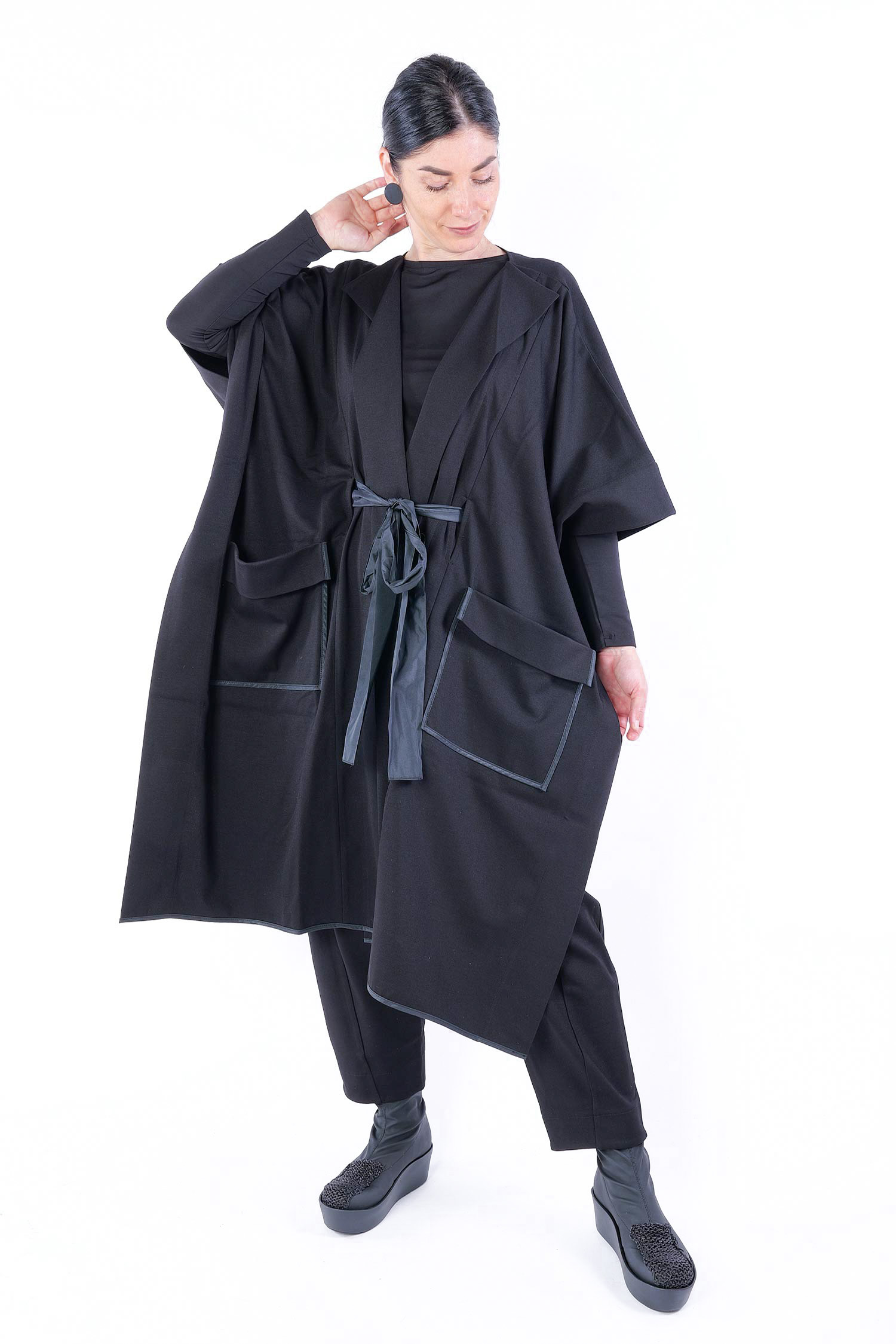 Oversize Cape - Schwarz - W25-37