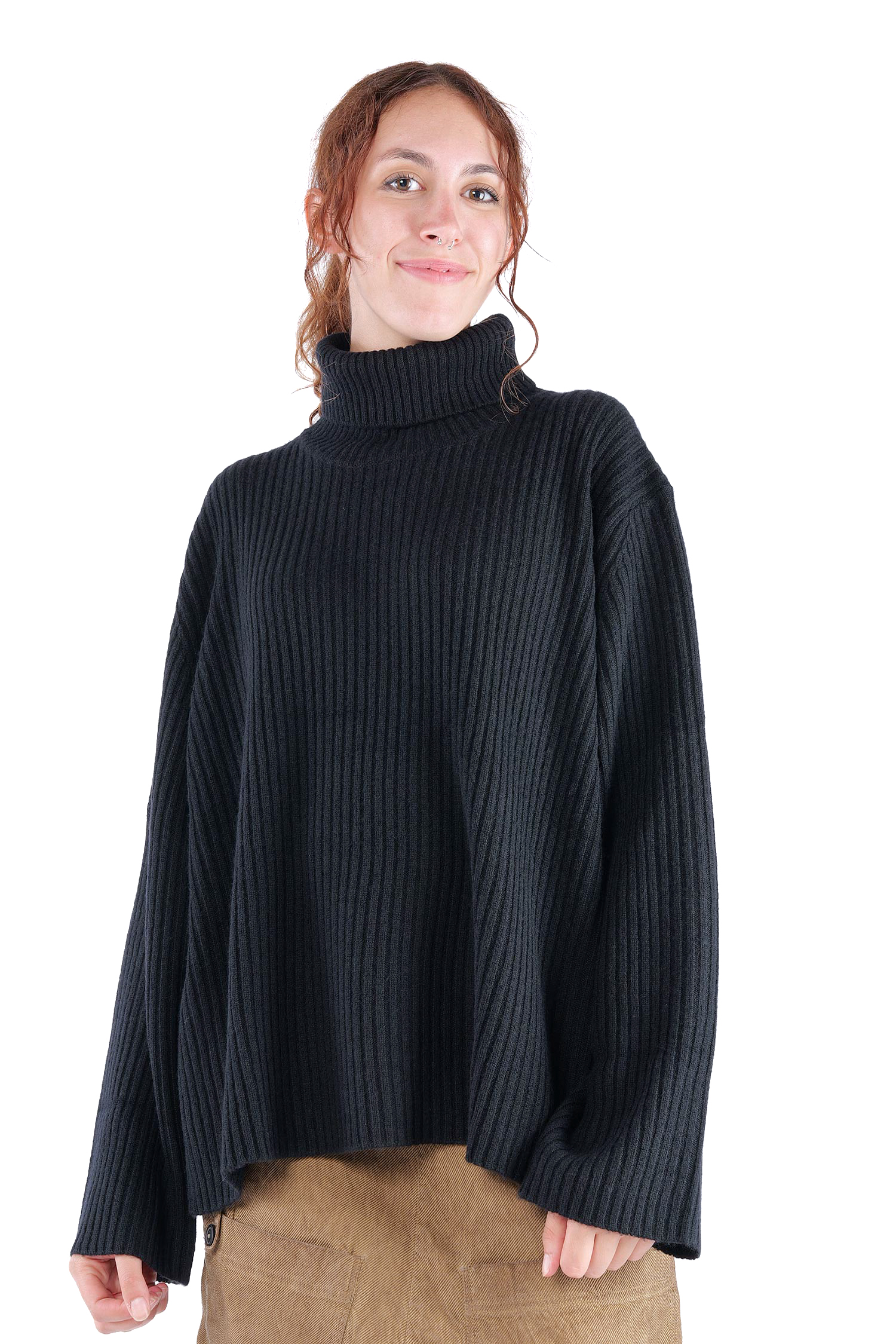 Kaschmir Pullover - Schwarz - 24107
