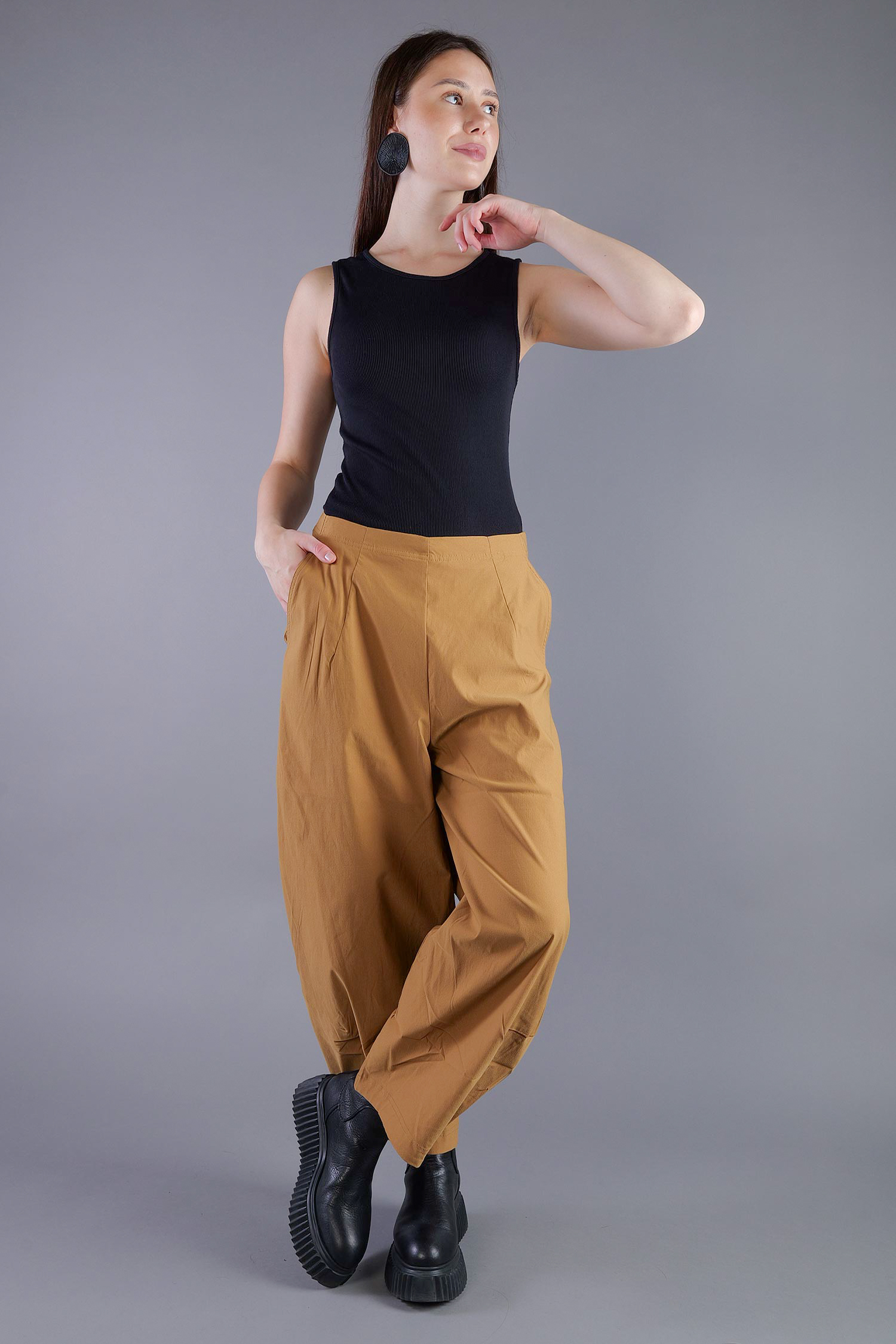 Tulpige Stretchhose - Bronze - 2263220124