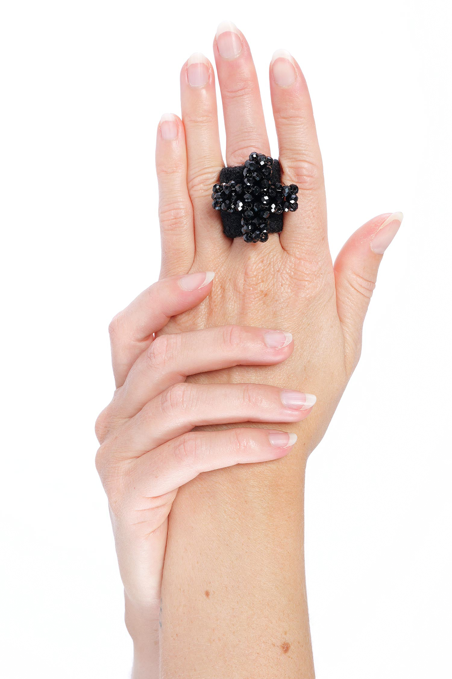 Ring mit Plus - schwarz - 1802