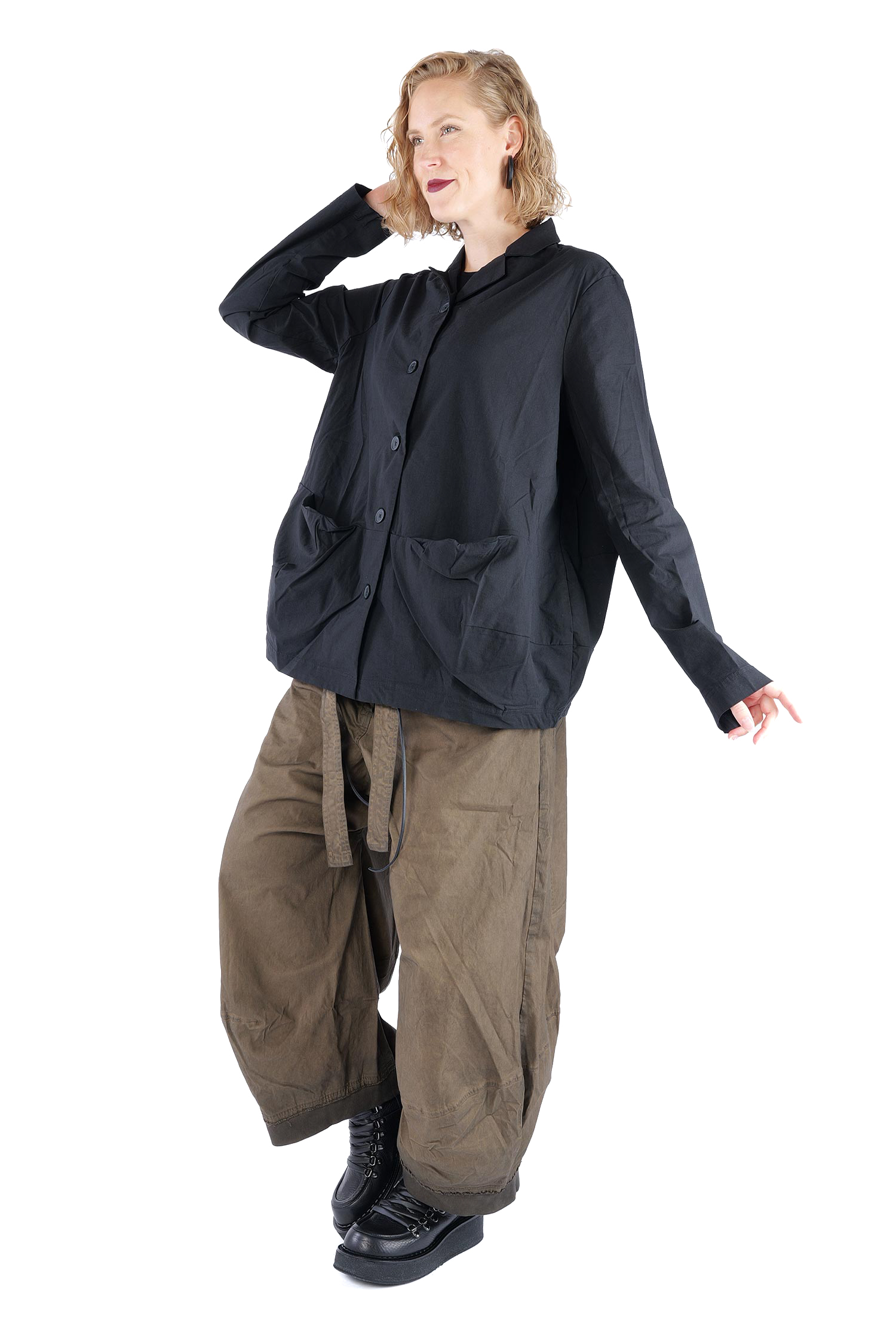 Stretchjacke - Schwarz - 2263631115