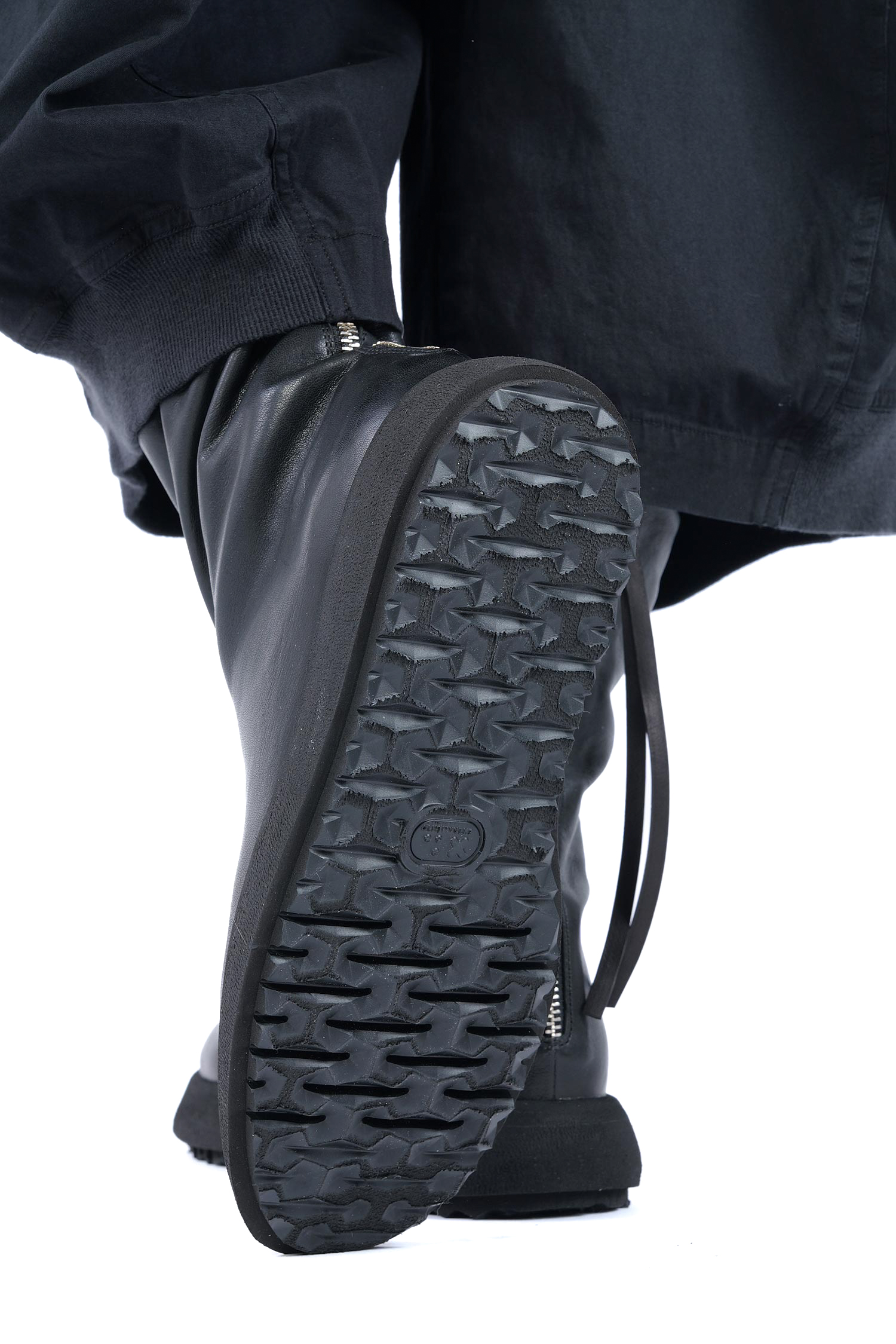 Plateau Lederstiefel - Schwarz - Milestone