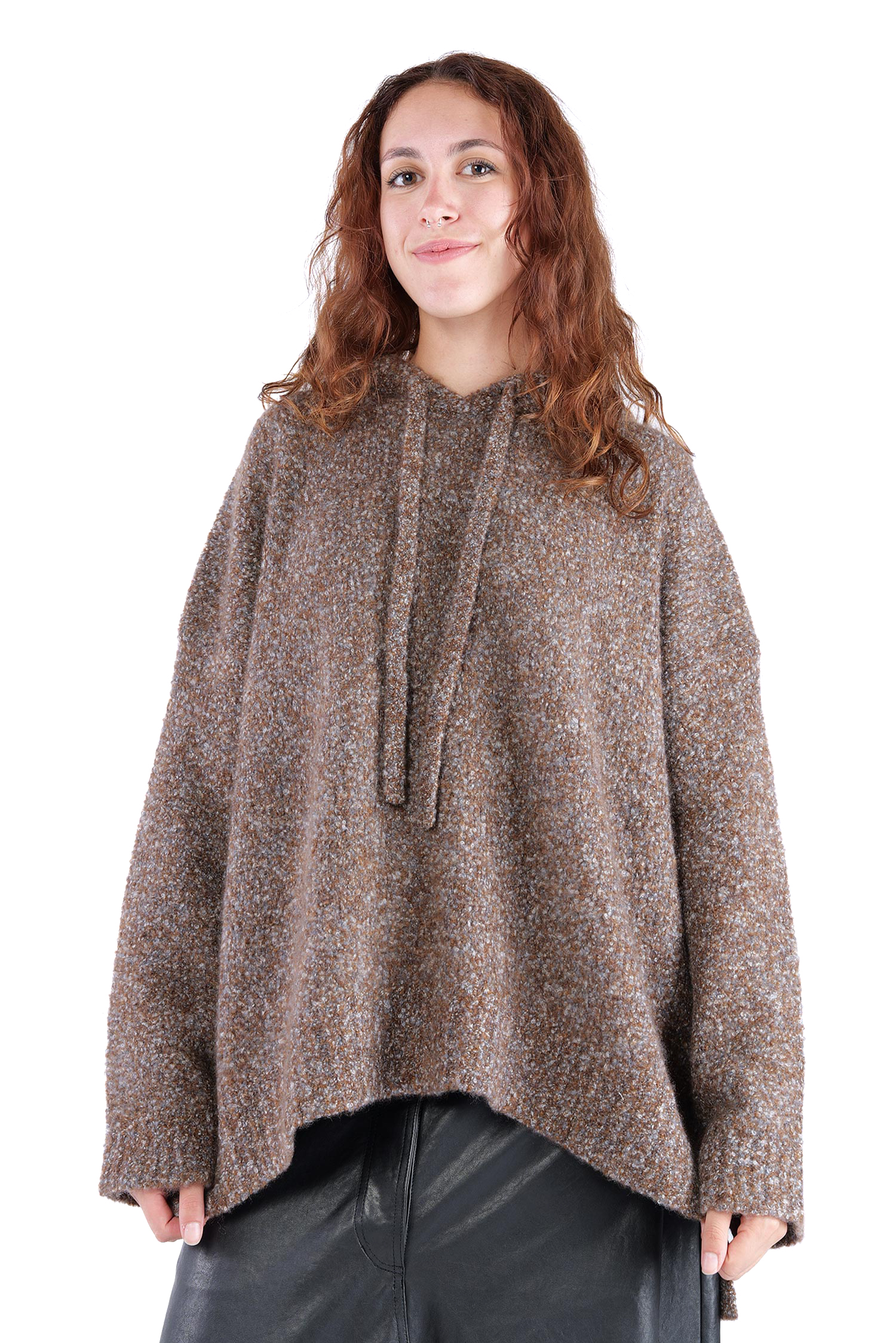 Bouclé Hoodie - Raven - 26146