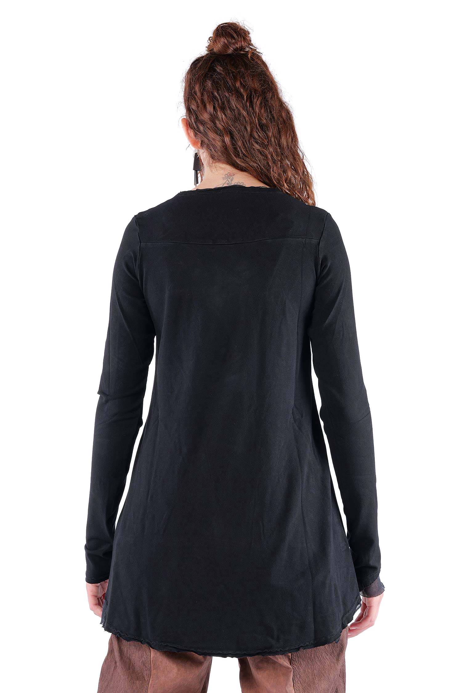 Longsleeve mit Tüll - Schwarz - 2263510501
