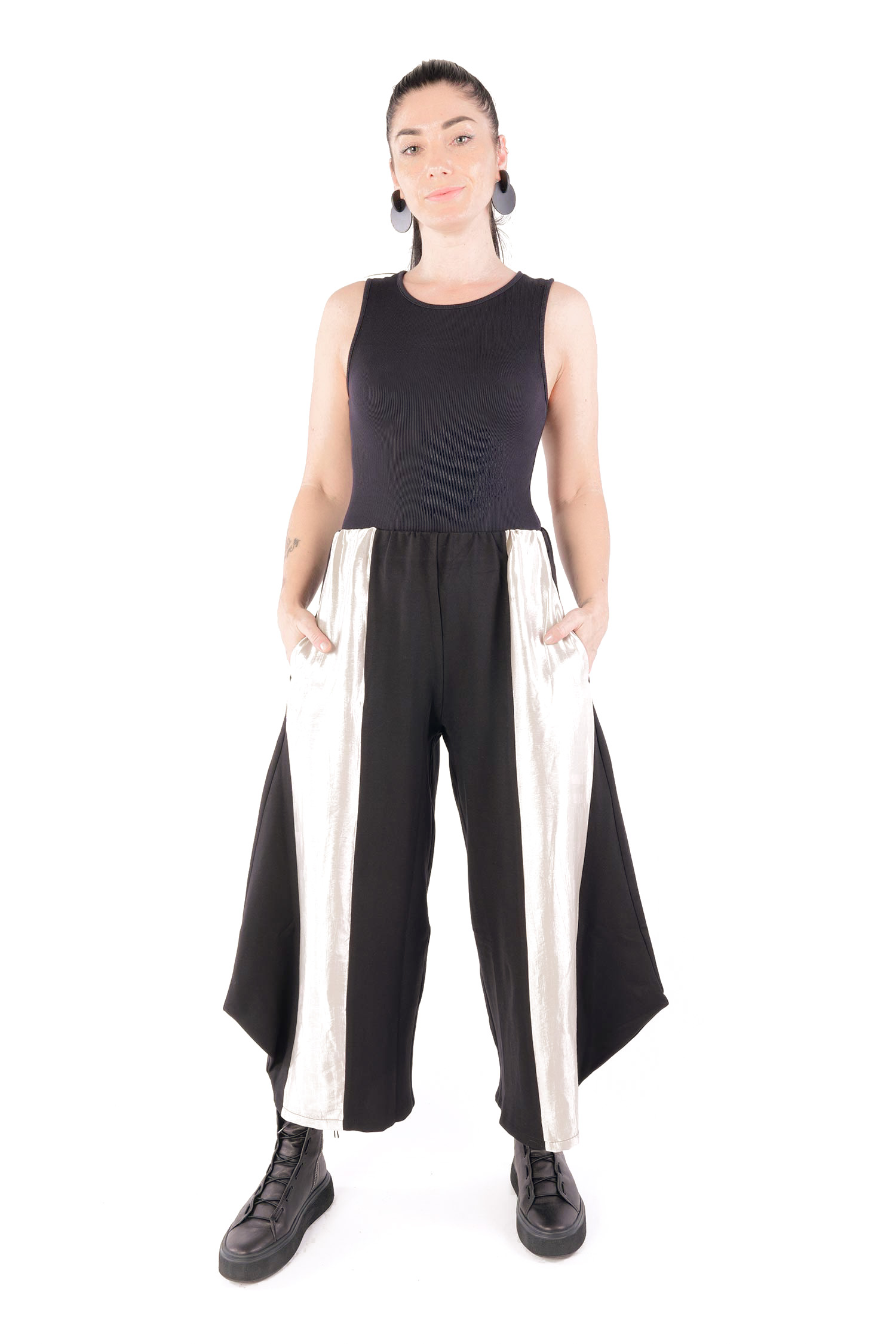 Wide trousers - Block ivory - 766004