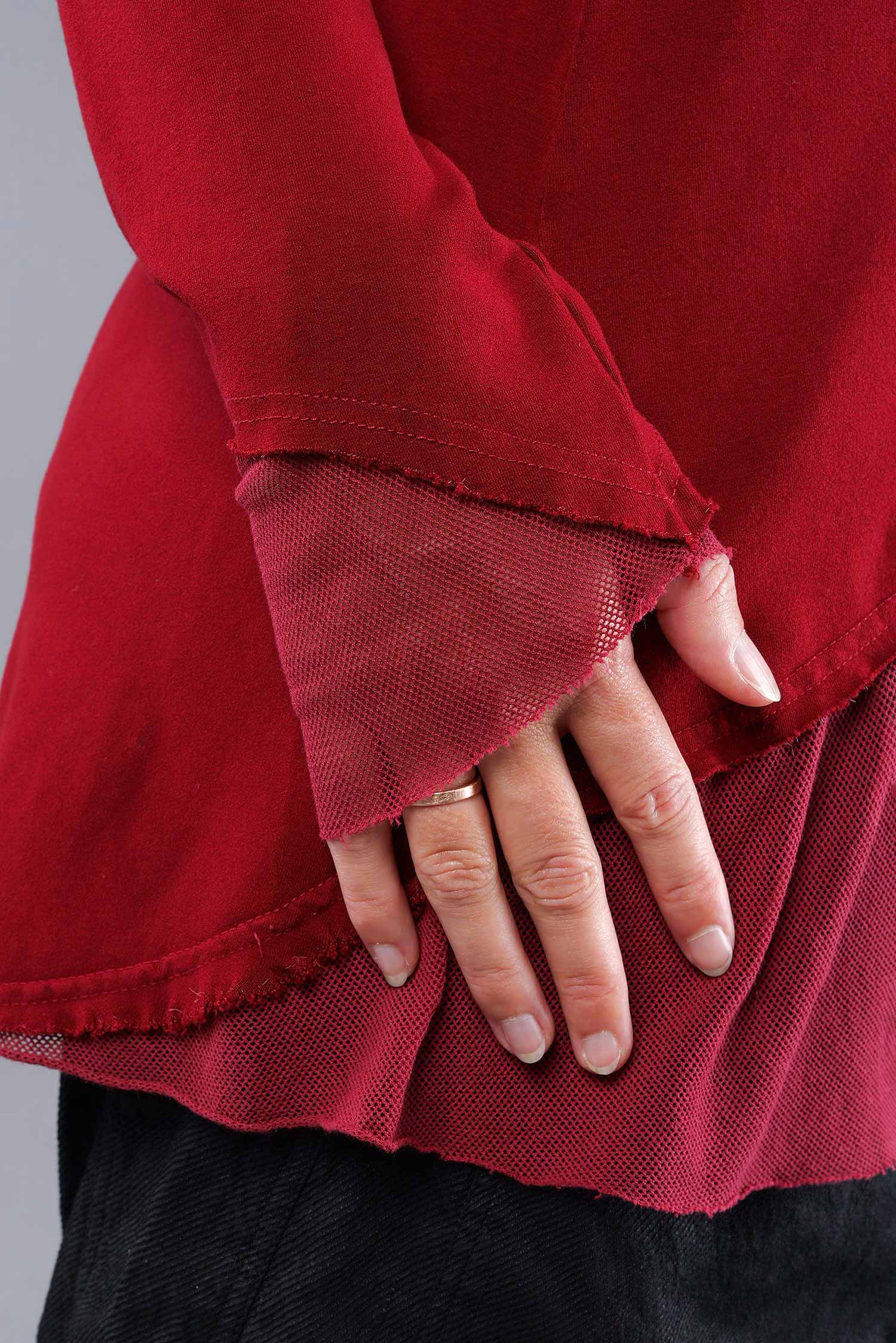 Longsleeve mit Tüll - Lava - 2263510501