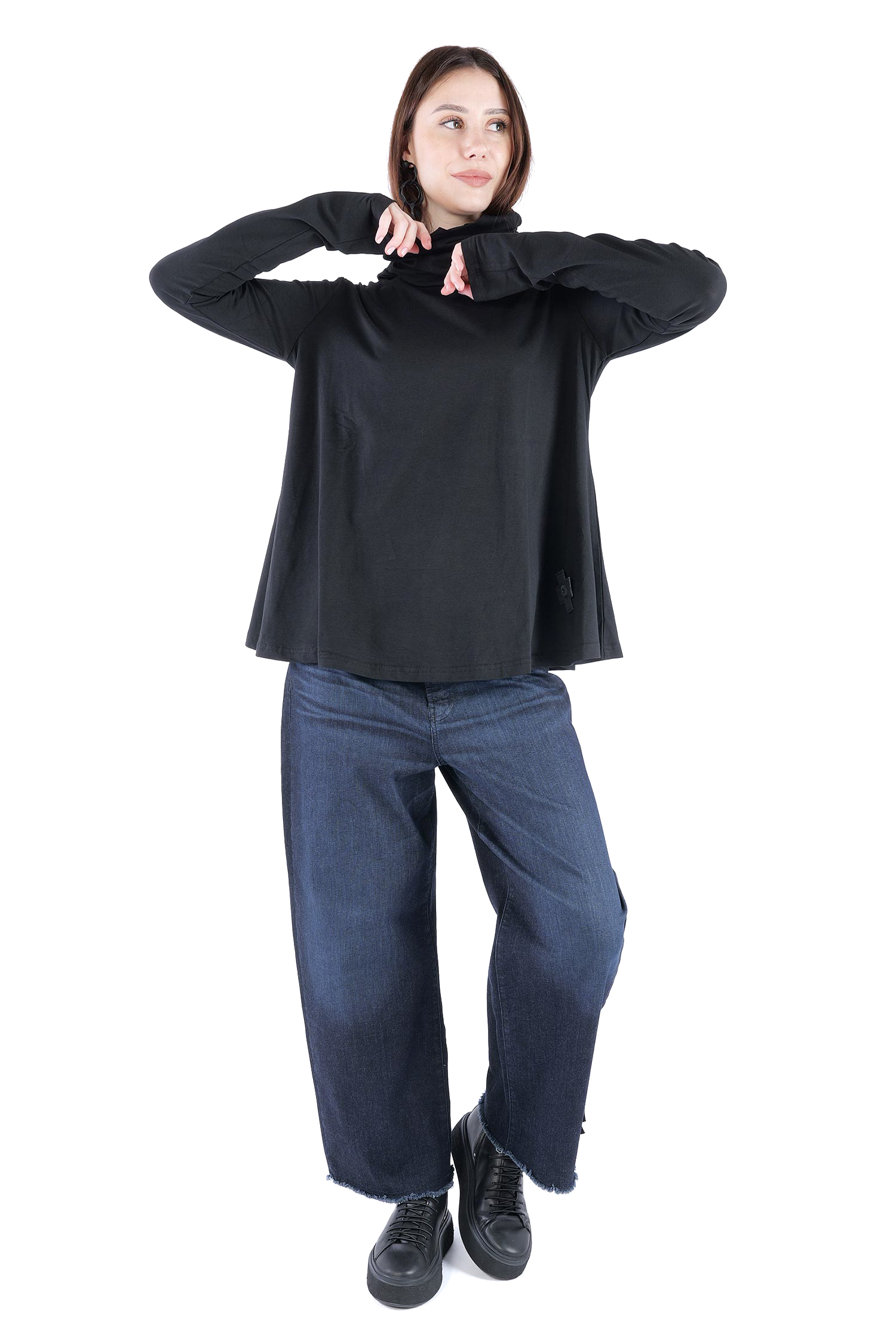 Wandelbarer Pullover - Schwarz - 5093