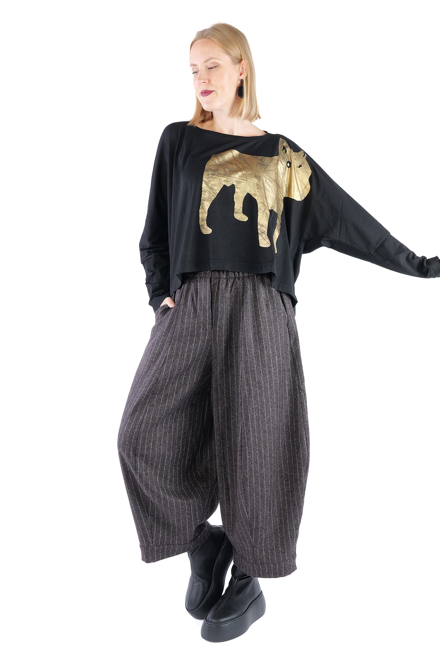 Oversize Pullover - Black print - 2261300504