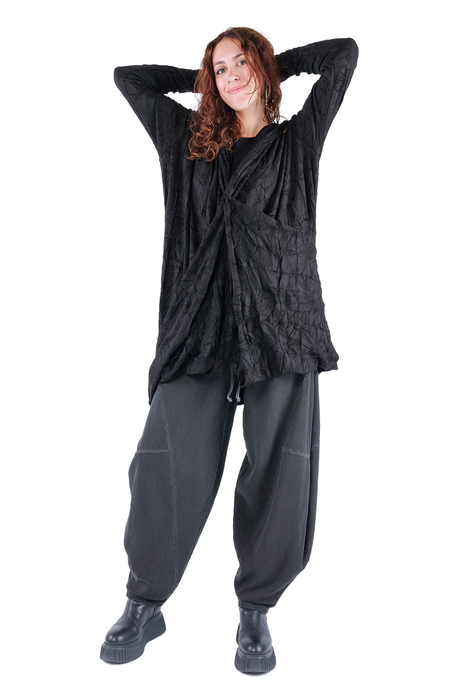 Long cardigan - Black - W5446
