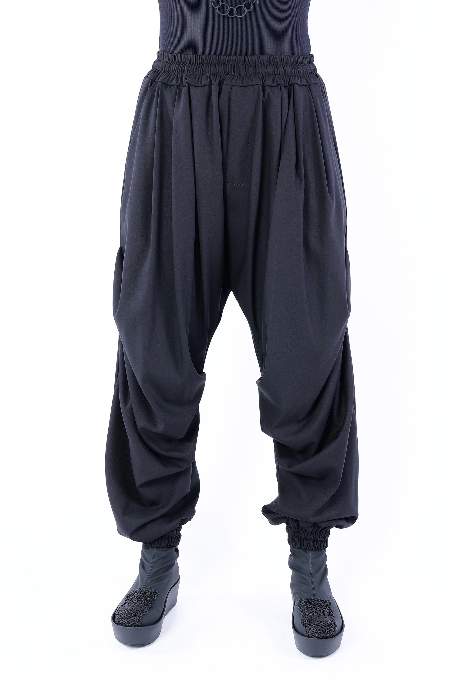 Hose mit Gummibund - Schwarz - M1137