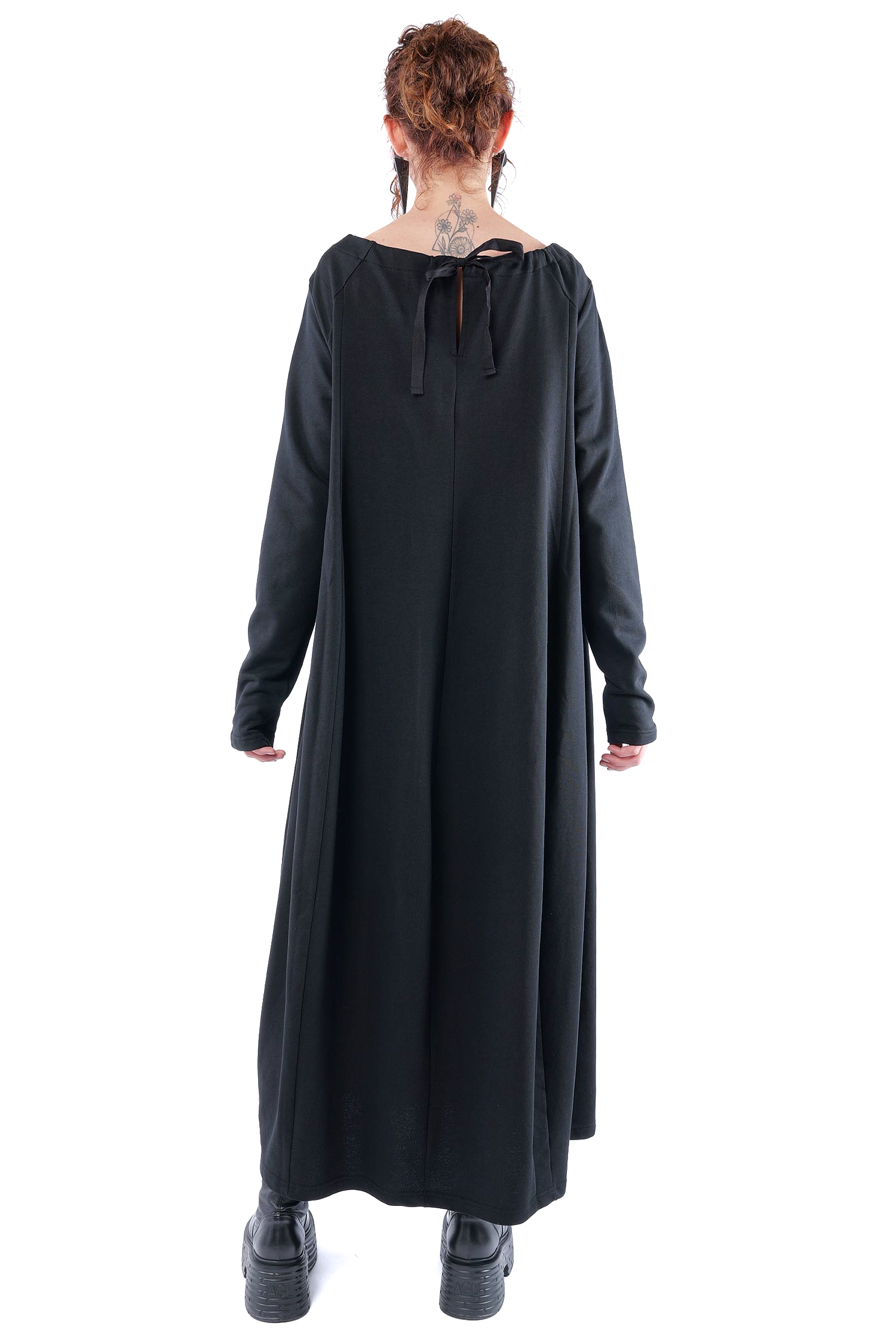 Tulpiges Sweatkleid - Schwarz - 1161