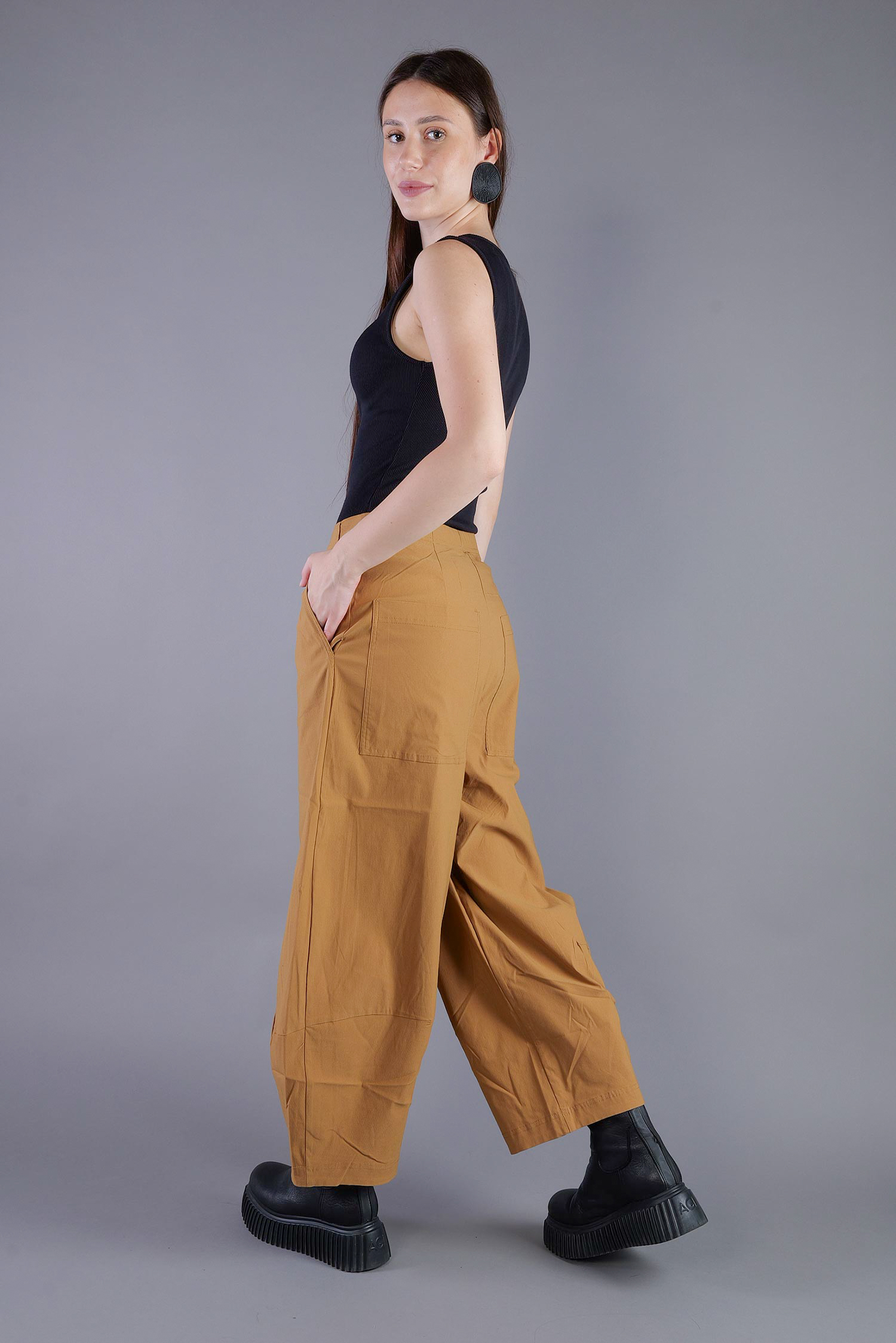 Tulpige Stretchhose - Bronze - 2263220124