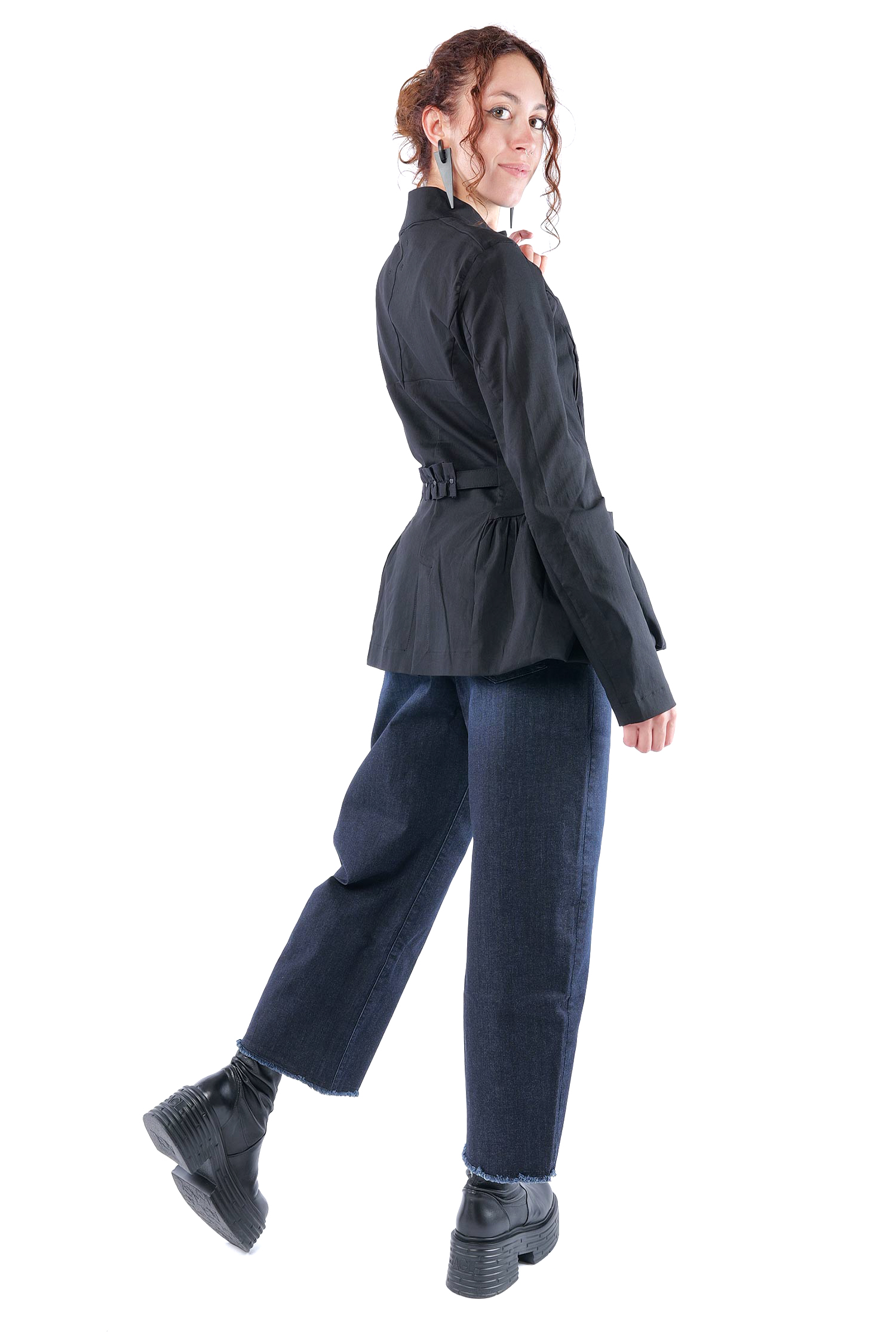 Stretch-Blazerjacke - Schwarz - 8074